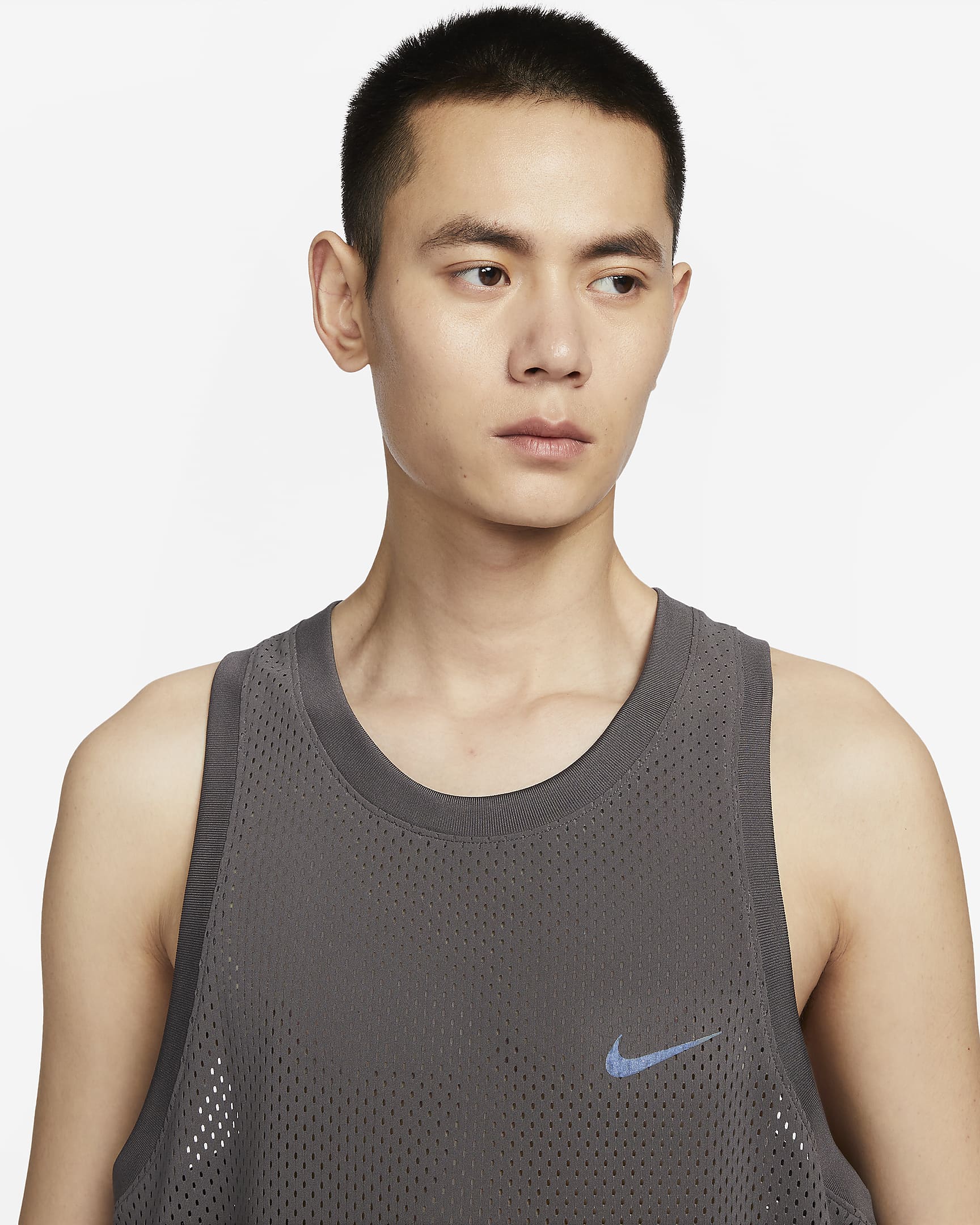 Nike Dri-FIT Run Division Rise 365 Men's Running Tank Top - Medium Ash/Black