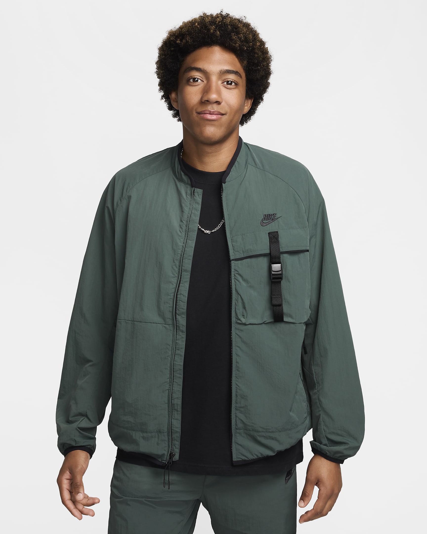 Giacca in tessuto Nike Tech – Uomo - Vintage Green/Nero