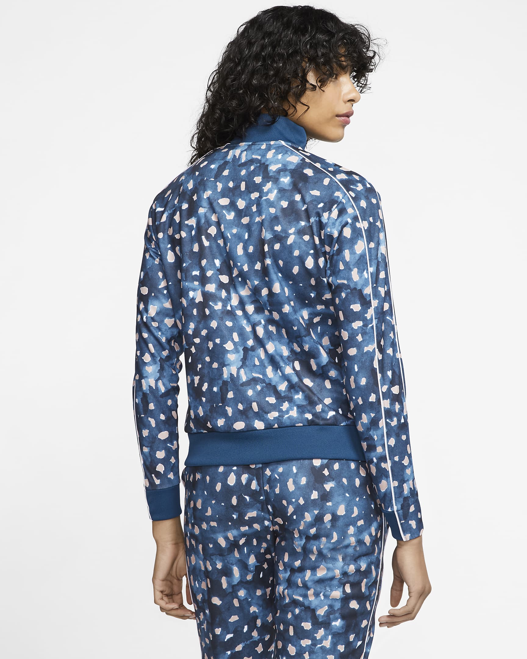 NikeCourt Women's Printed Tennis Jacket - Valerian Blue