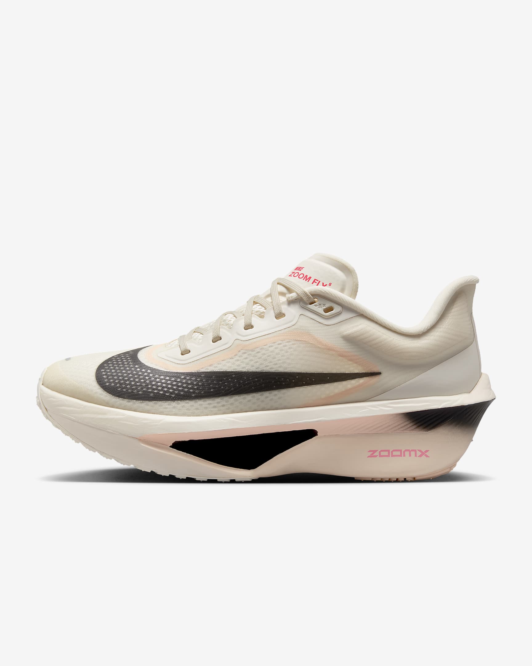 Nike Zoom Fly 6 női országúti futócipő - Pale Ivory/Crimson Tint/Sail/Fekete