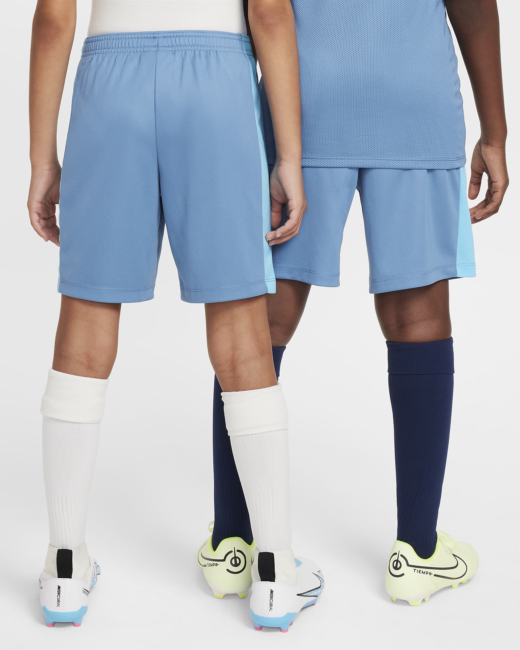 Shorts de fútbol para niños Nike Dri-FIT Academy23 - Tormenta del Egeo/Azul báltico/Azul báltico