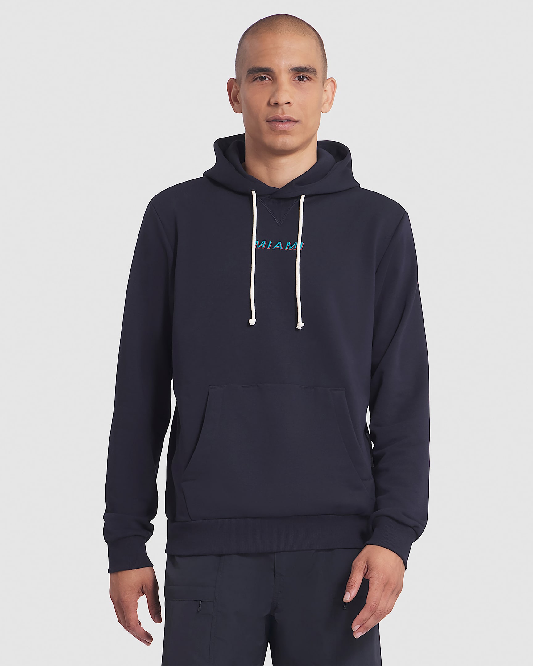 Miami Dolphins Rivalries Collection Sideline Men's Nike Dri-FIT NFL Pullover Hoodie - Navy