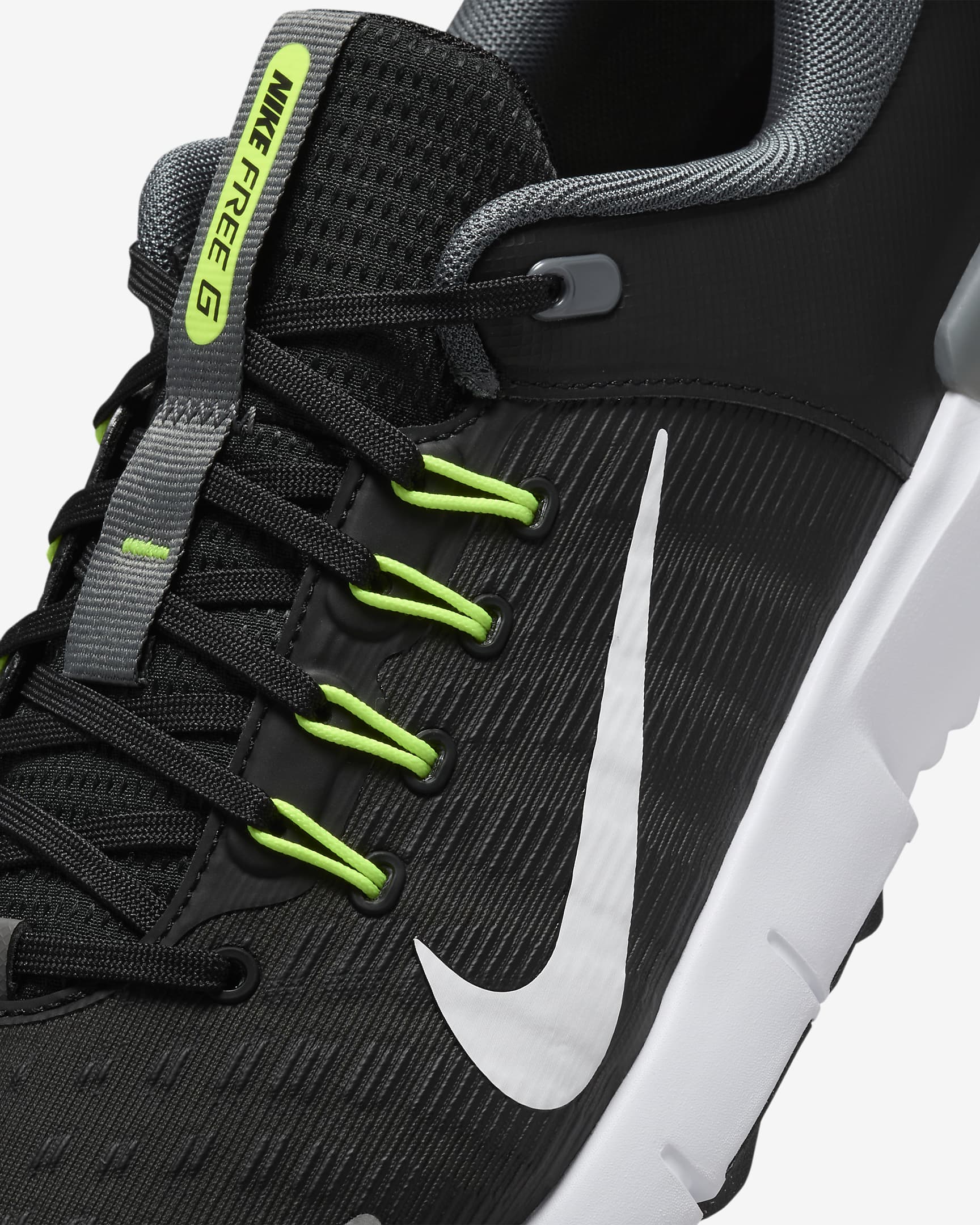 Nike Free Golf NN Golf Shoes - Black/Iron Grey/Volt/White