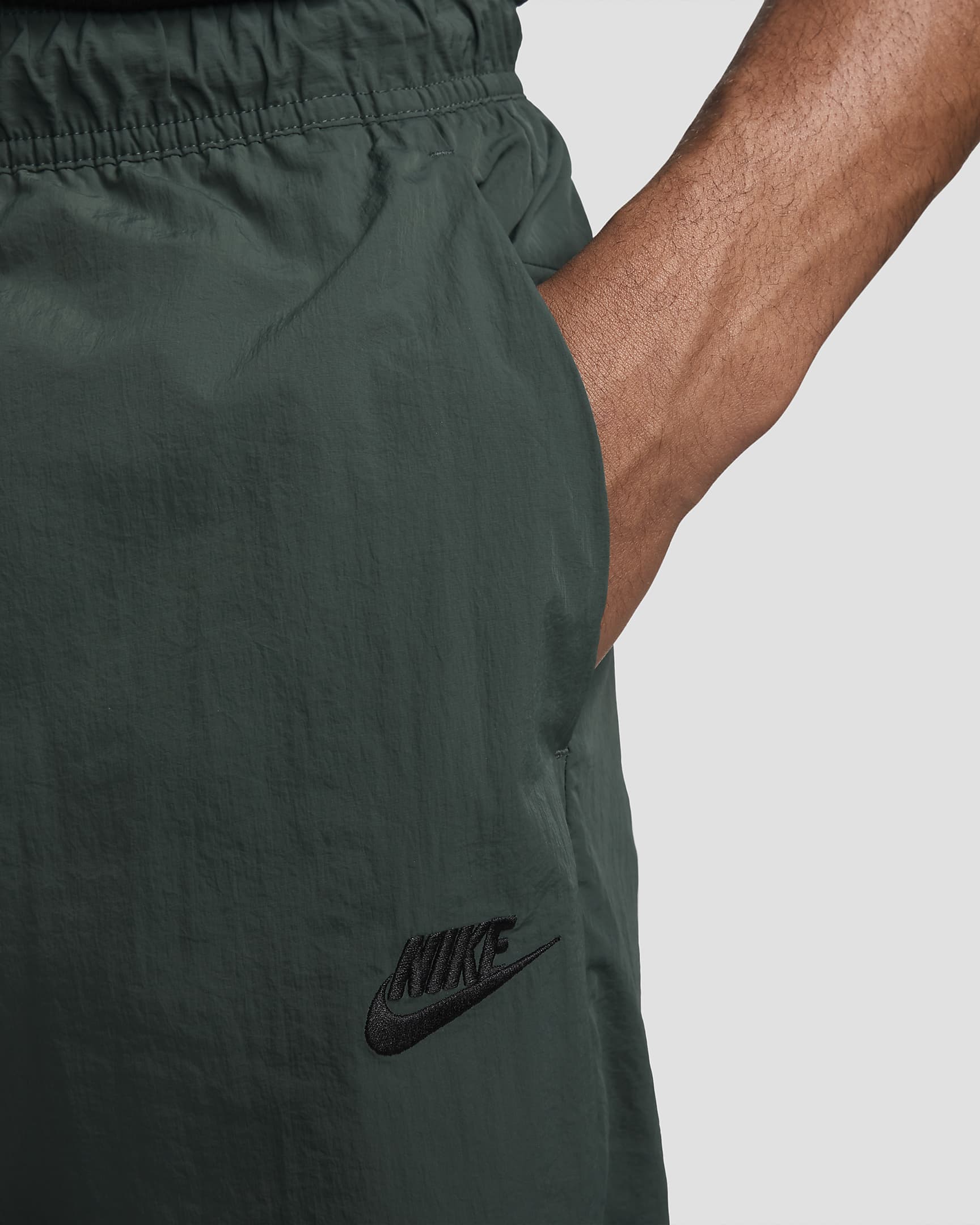 Nike Tech Men's Woven Straight Leg Pants - Vintage Green/Black