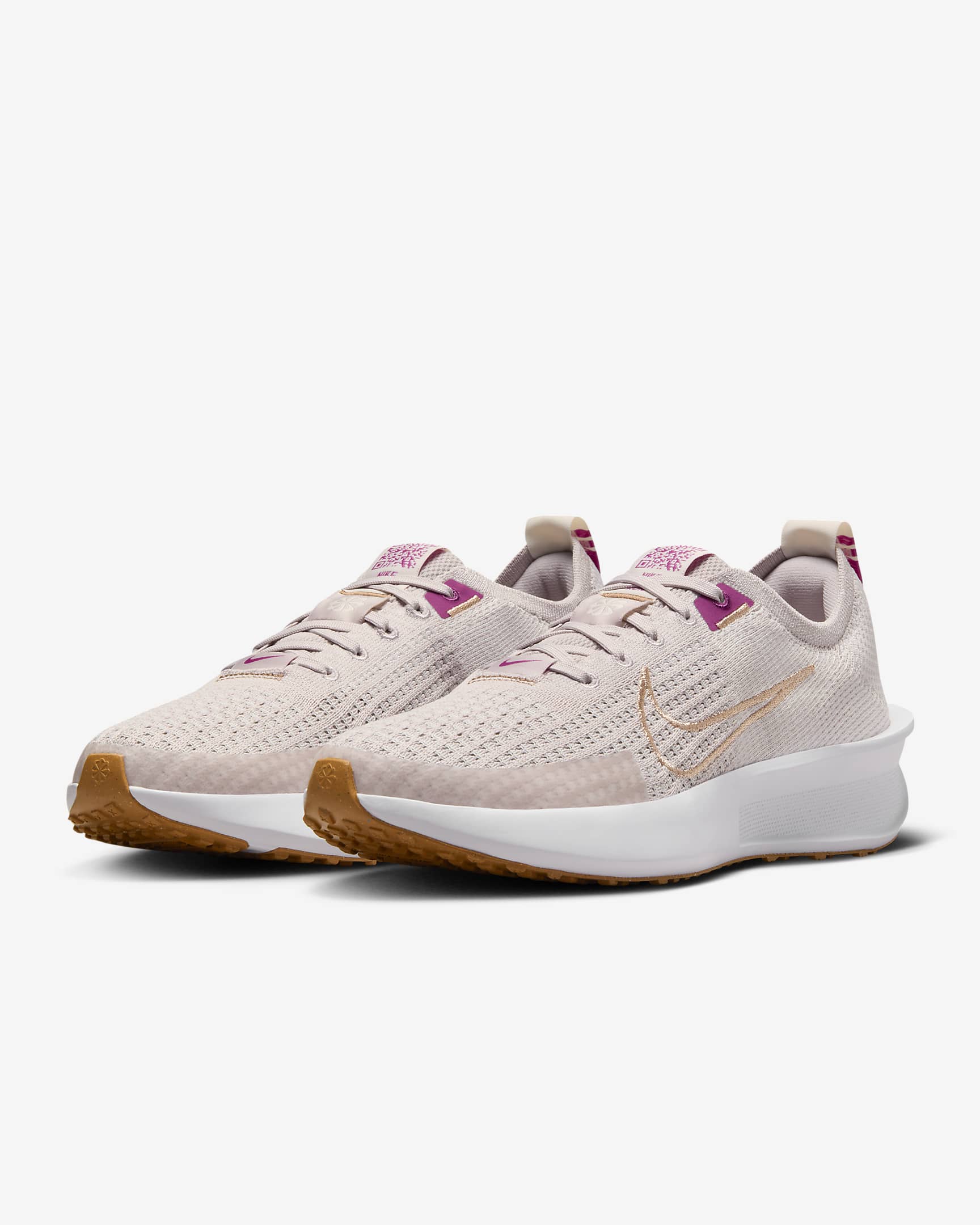 Nike Interact Run Women's Road Running Shoes - Platinum Violet/Platinum Tint/White/Metallic Red Bronze