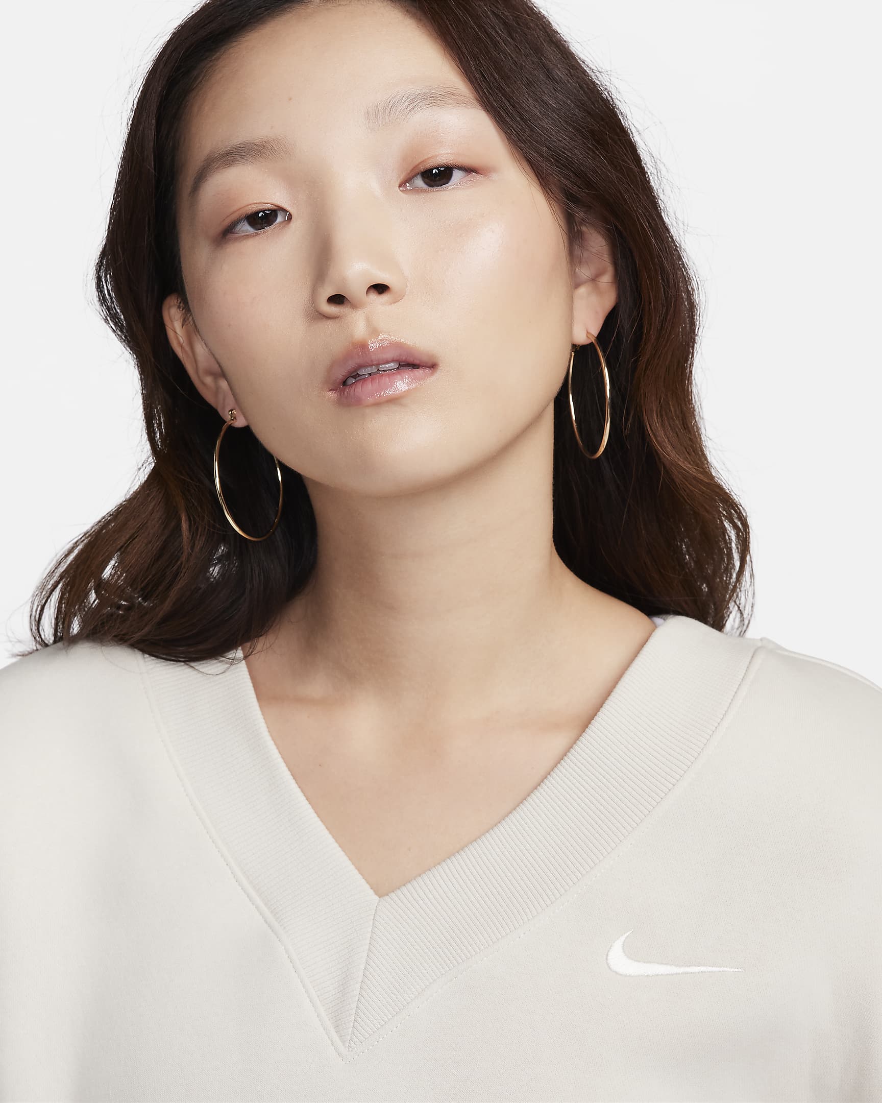 Nike Sportswear Phoenix Fleece Women's Cropped VNeck Top. Nike SG