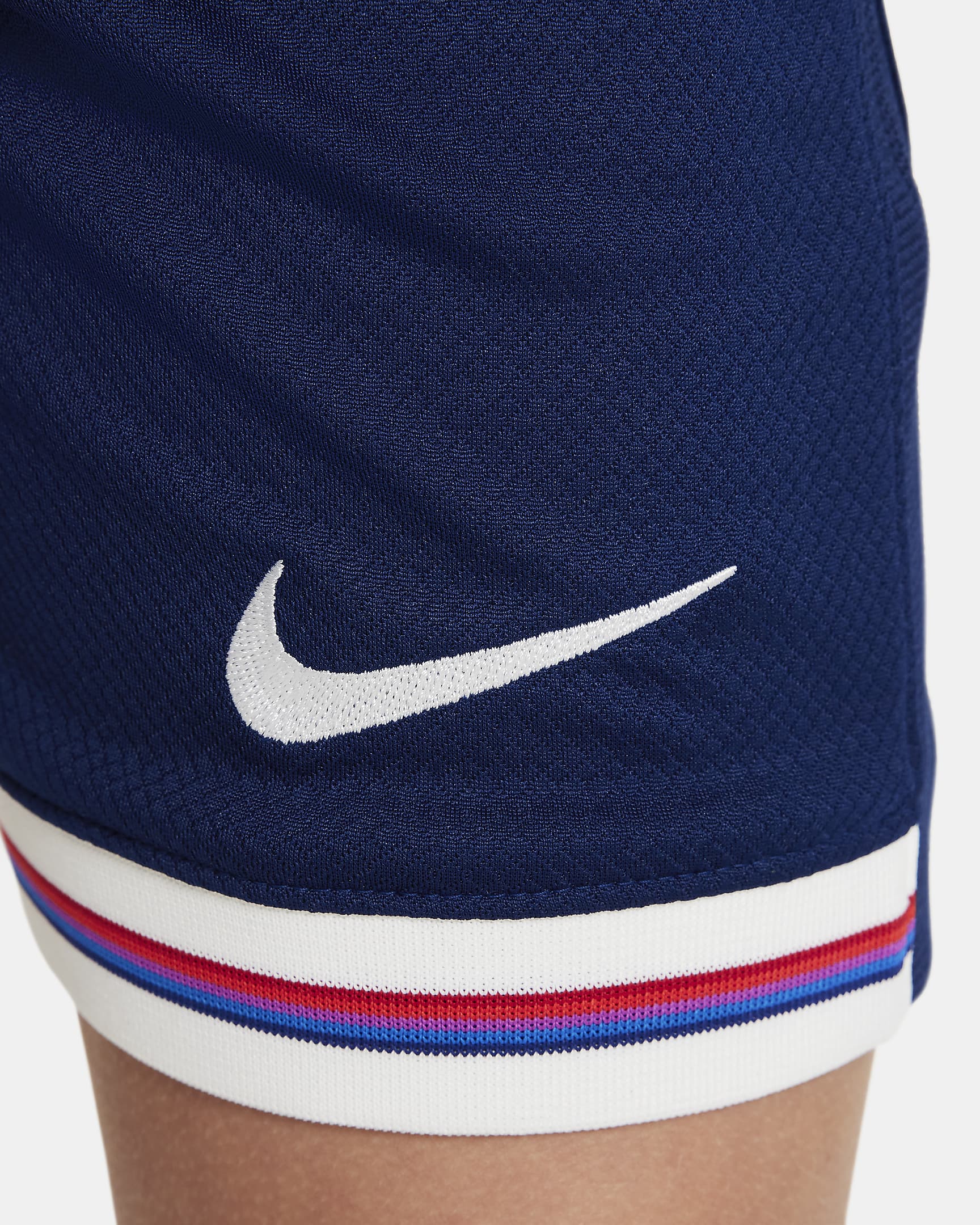 England 2024 Stadium Home Nike Dri-FIT Replika-Fußballshorts (ältere Kinder) - Blue Void/Weiß