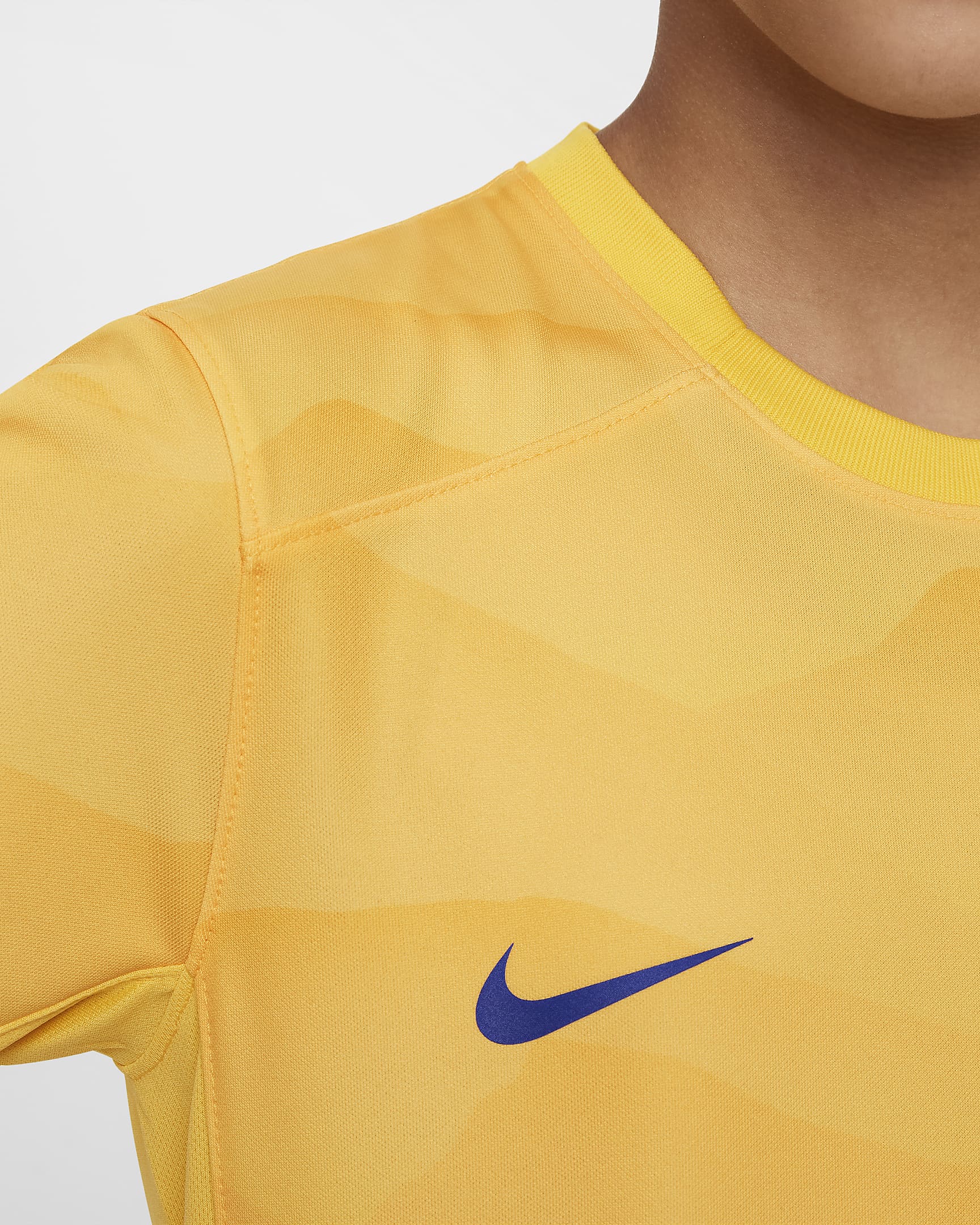 Jersey Nike Dri-FIT de la NWSL replica del Utah Royals local 2024 Stadium para niños talla grande - Amarillo universitario