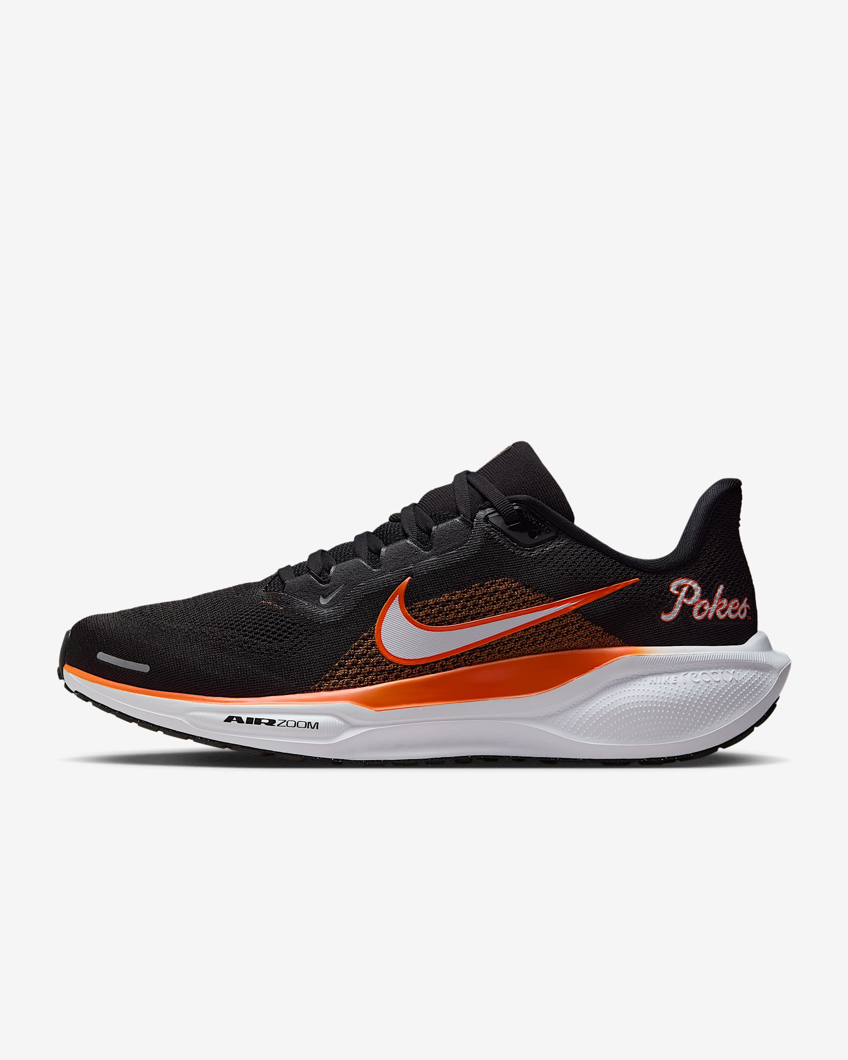 Oklahoma State Pegasus 41 Men's Nike College Road Running Shoes - Black/Brilliant Orange/White