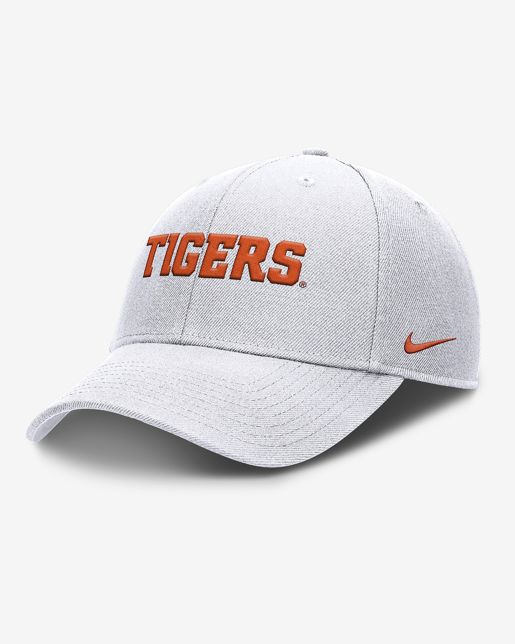 Clemson On-Field Rise Gameday Men's Nike Dri-FIT College Trucker Adjustable Hat - White