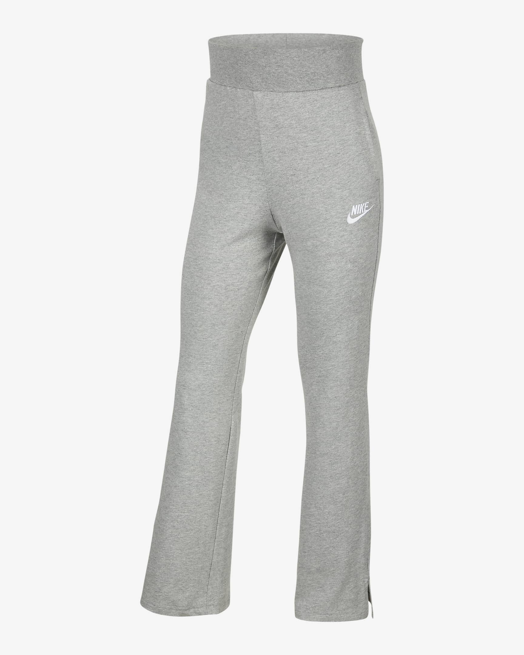 Nike Sportswear Older Kids' (Girls') Flared Trousers - Dark Grey Heather/White