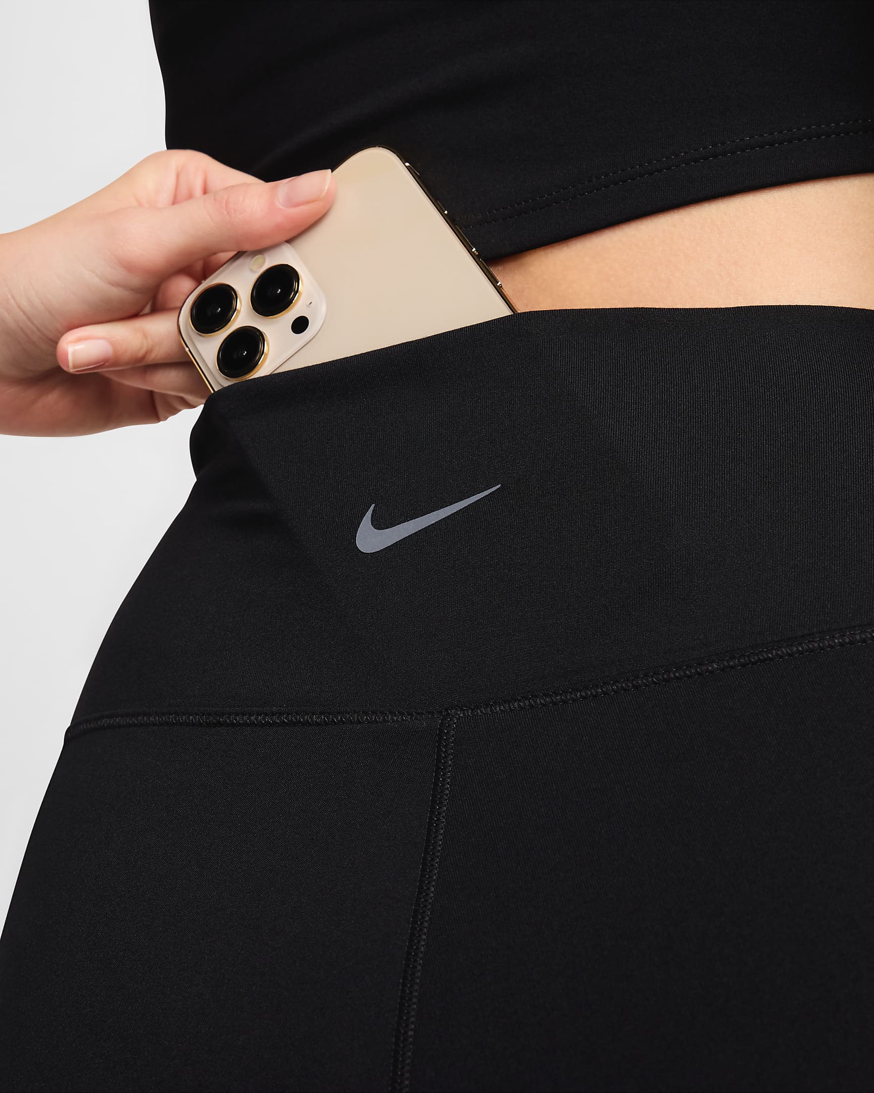 Nike One Leak Protection: Period Women's High-Waisted 20cm (approx.) Biker Shorts - Black/Black