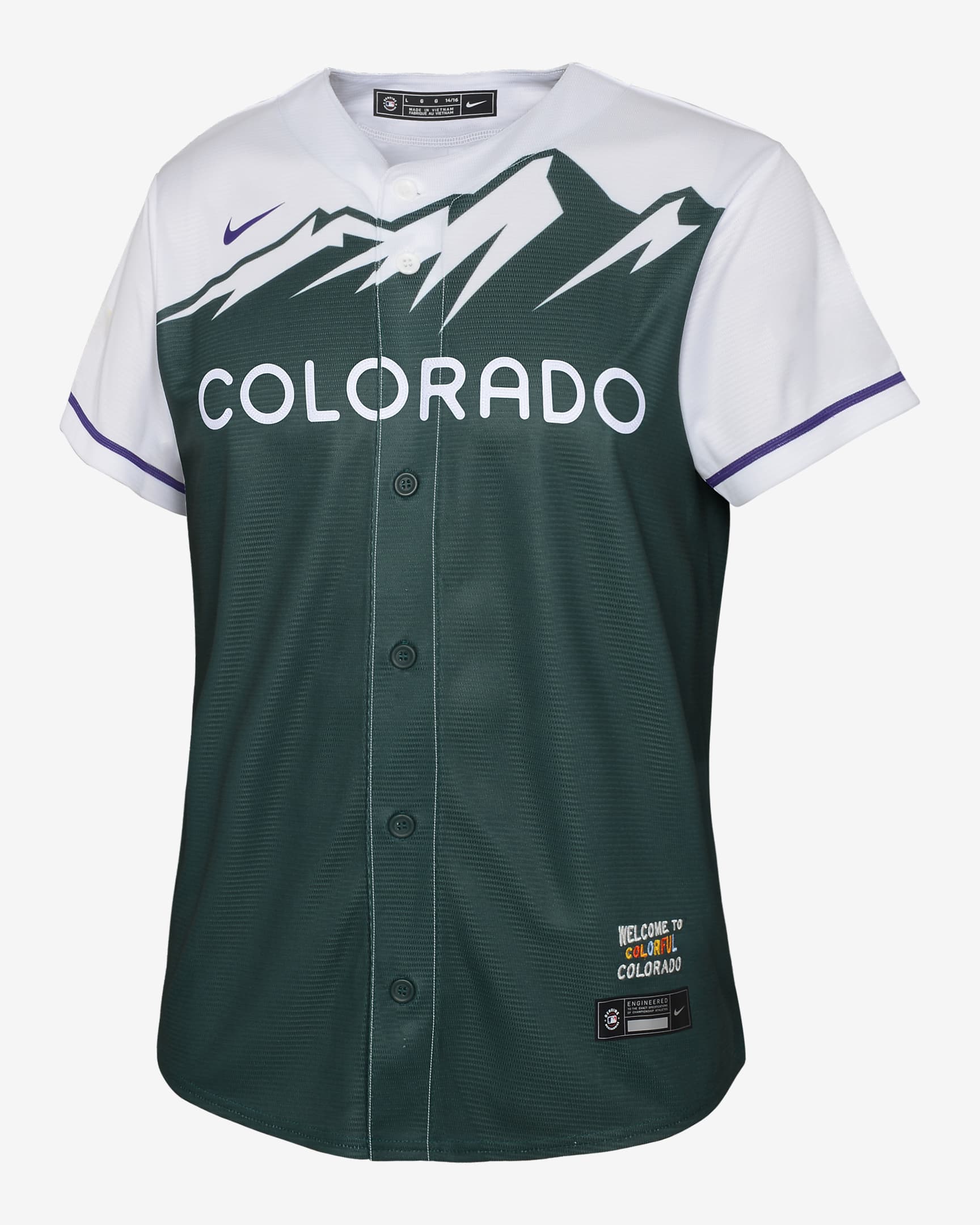 Colorado Rockies City Connect Big Kids' Nike MLB Replica Jersey.