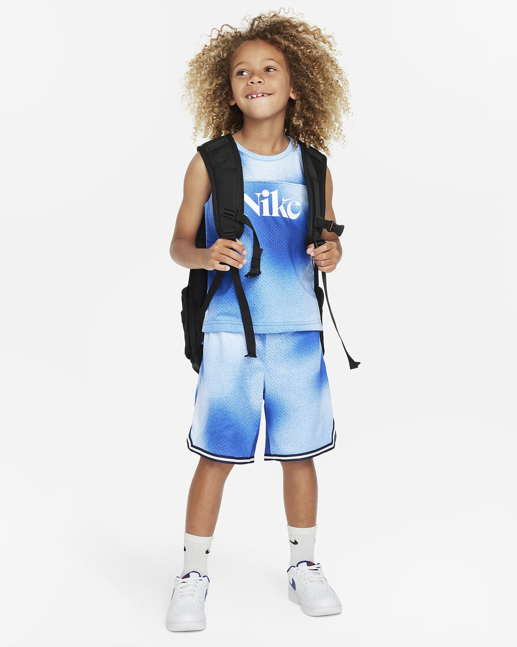 Playera estampada para niños talla pequeña Nike Culture of Basketball - Royal juego