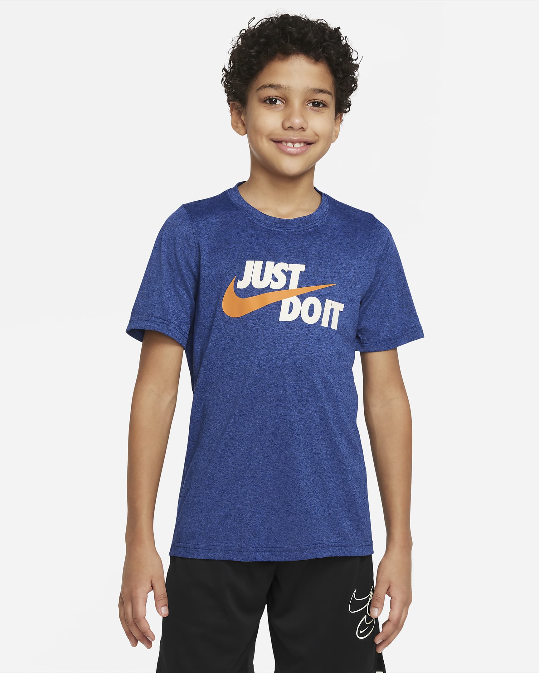 Playera de entrenamiento para niños talla grande Nike Dri-FIT - Azul marino medianoche/Royal juego