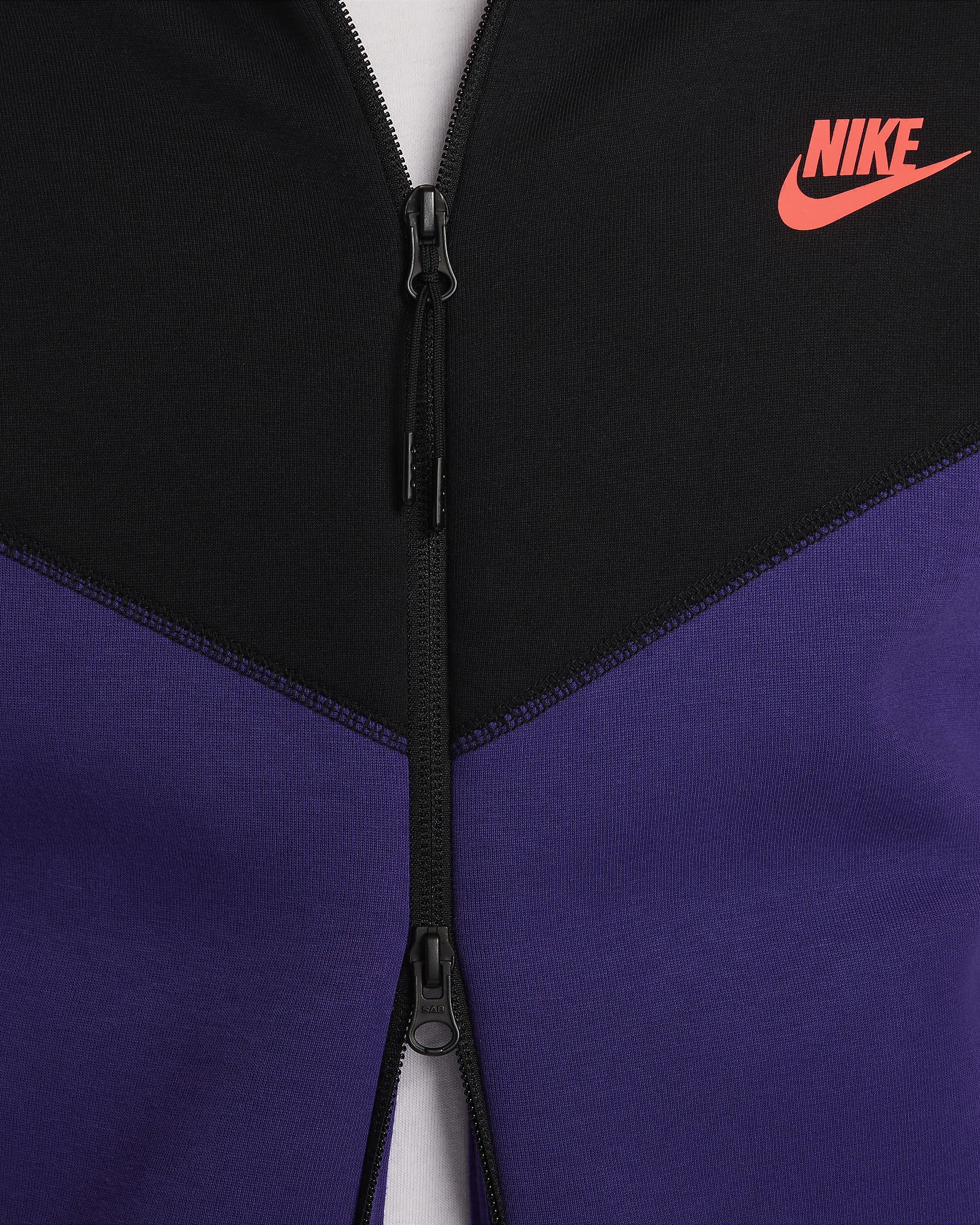 Nike Sportswear Tech Fleece Windrunner cipzáras, kapucnis férfipulóver - Field Purple/Fekete