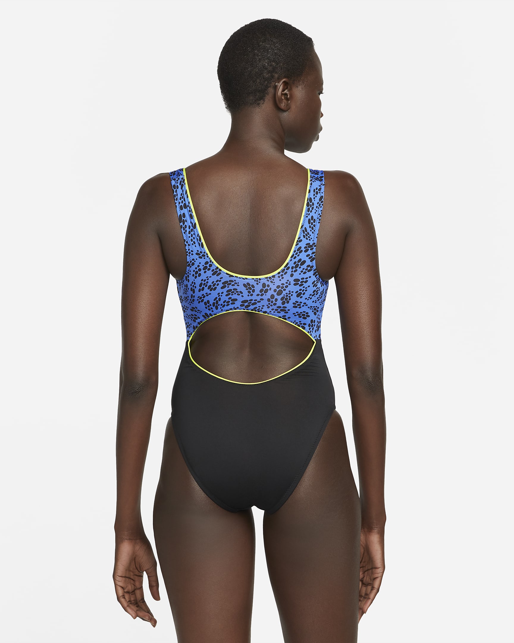 Nike Party Dots Women's Cutout OnePiece Swimsuit.