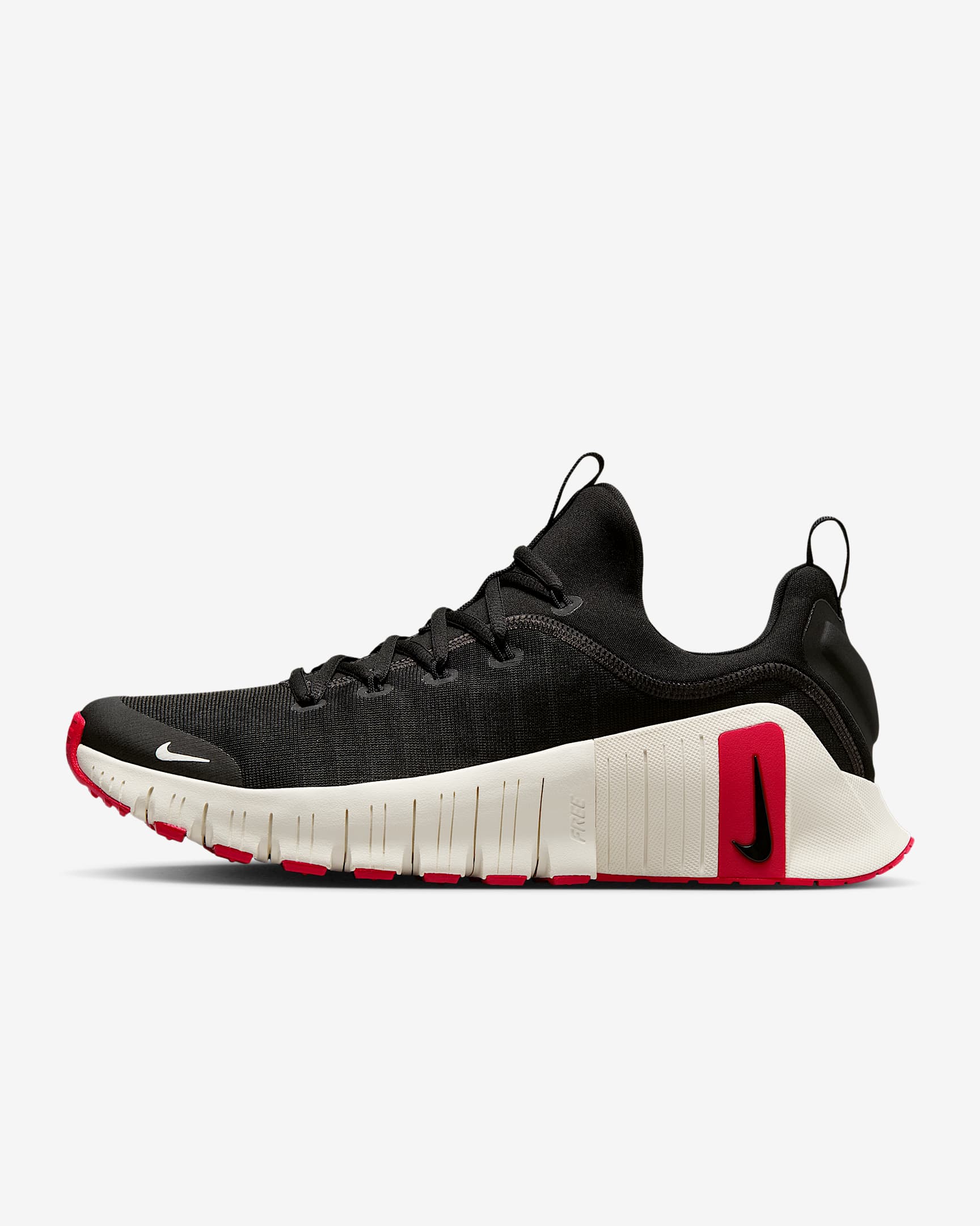 Nike Free Metcon 6 Men's Workout Shoes - Black/University Red/Sail