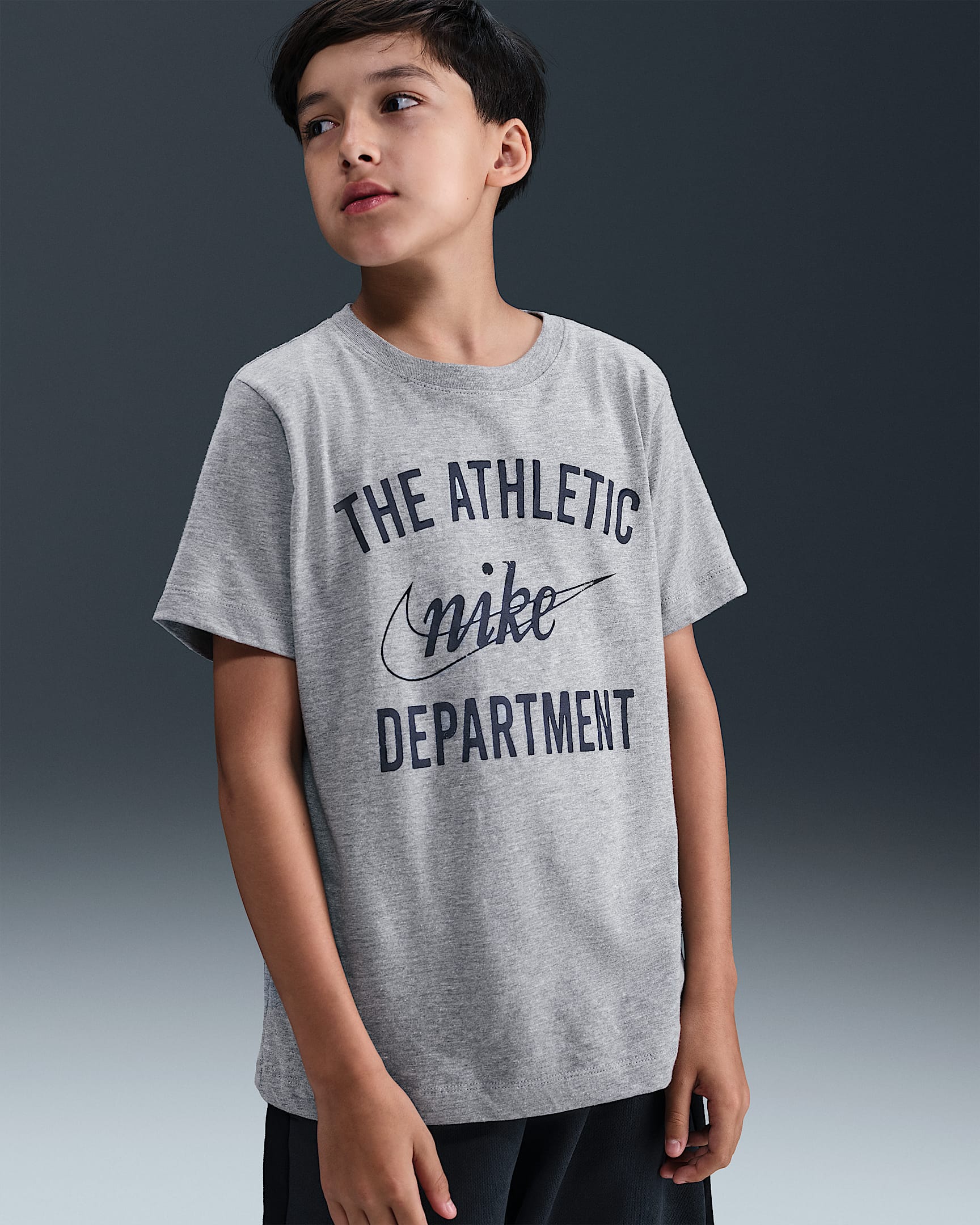 Playera para niños talla grande Nike Air - Gris oscuro jaspeado
