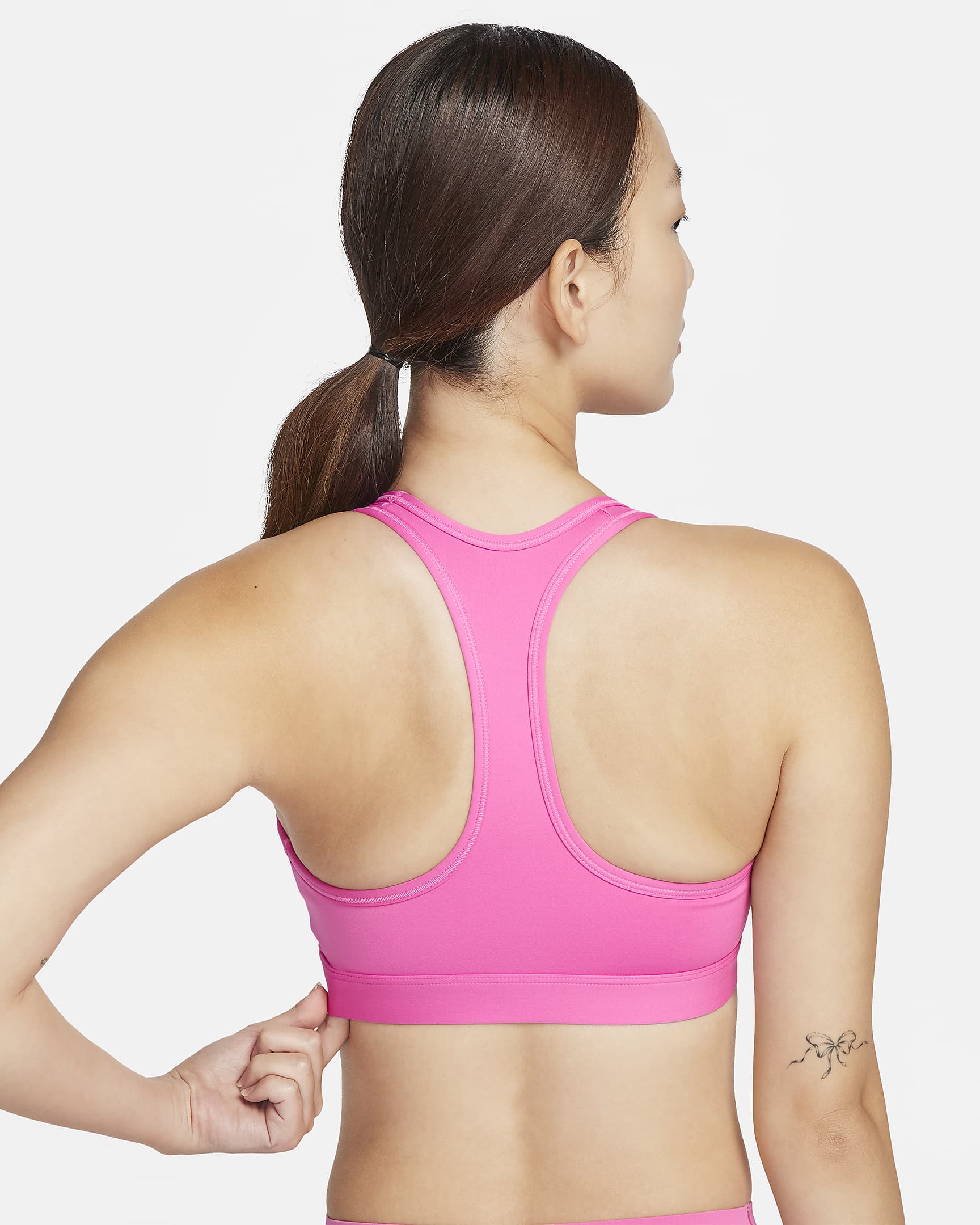 Nike Swoosh Medium Support Women's Padded Sports Bra - Playful Pink/White