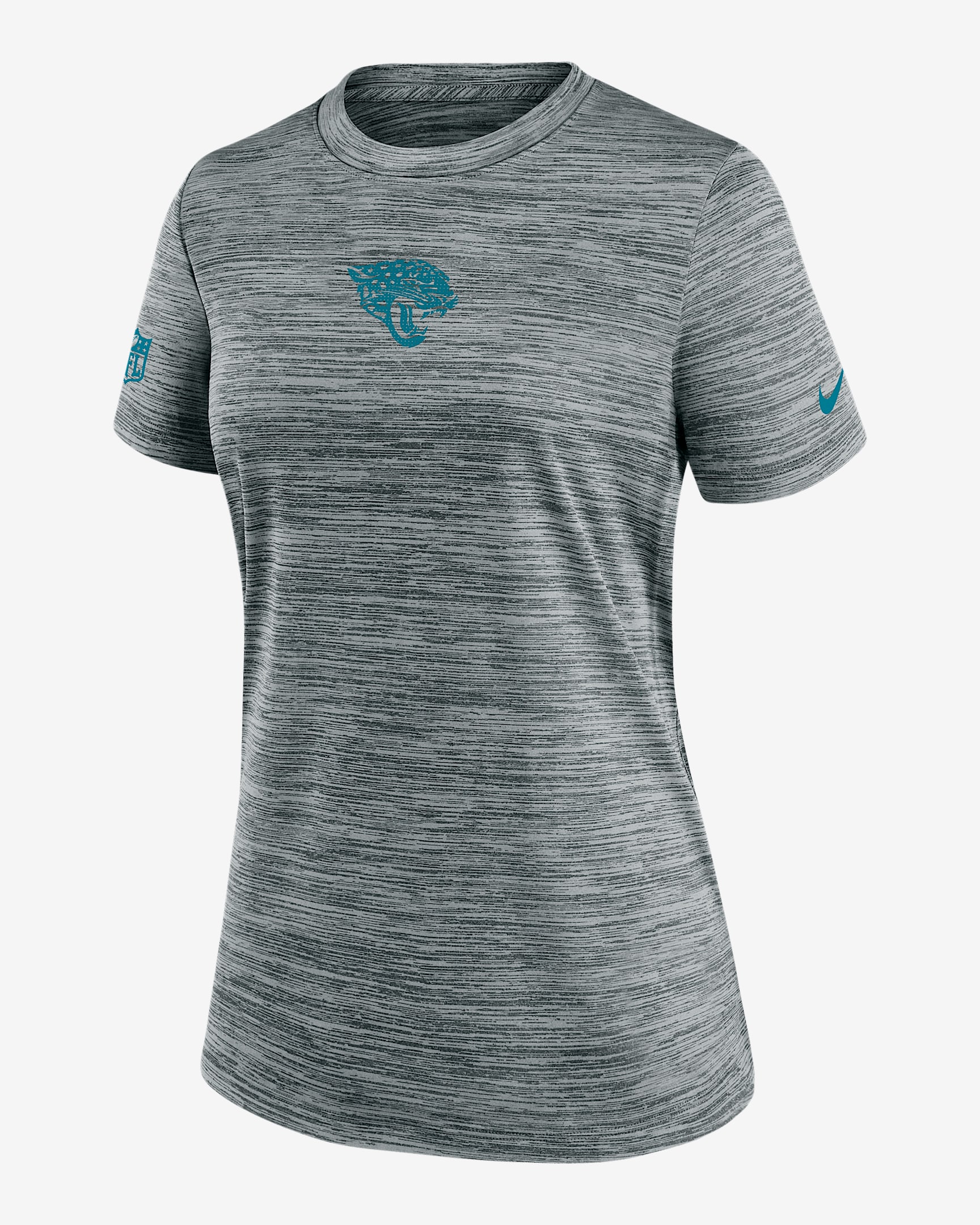 Jacksonville Jaguars Sideline Team Issue Velocity Women's Nike Dri-FIT NFL T-Shirt - Grey Heather