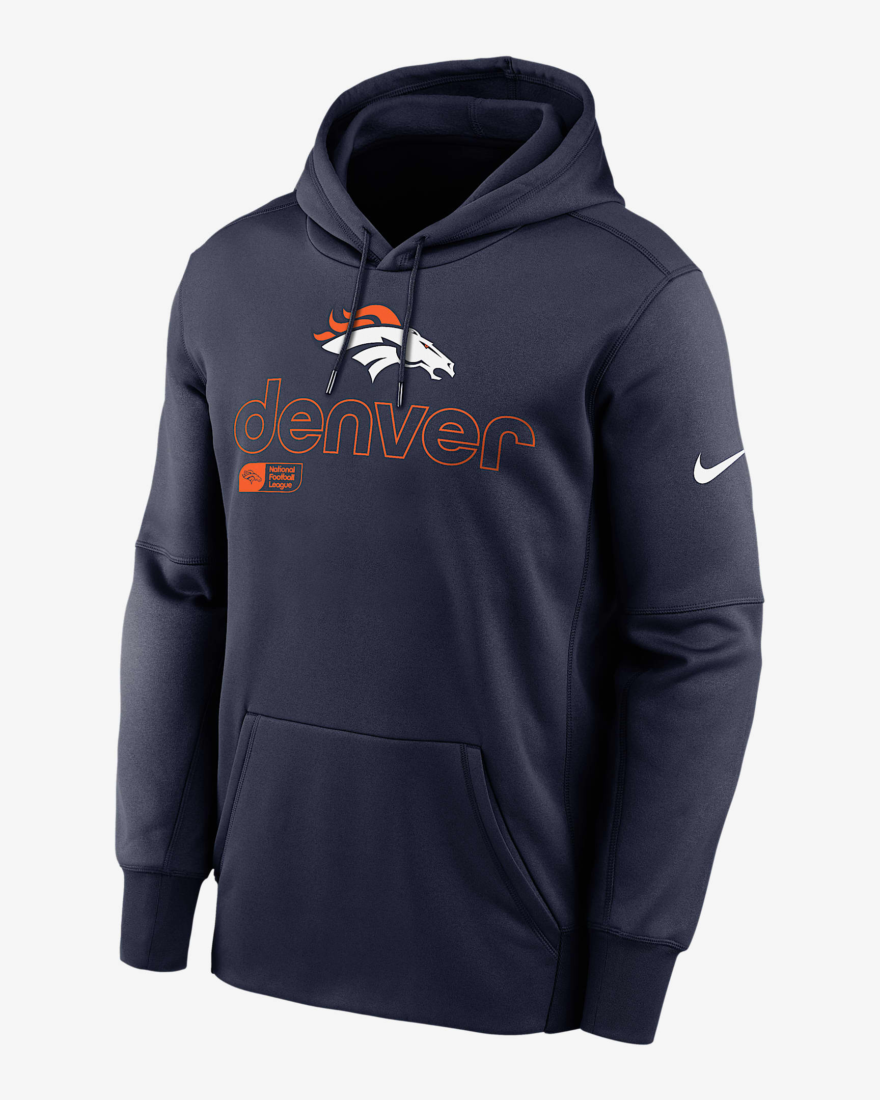 Denver Broncos Men’s Nike Therma NFL Pullover Hoodie.