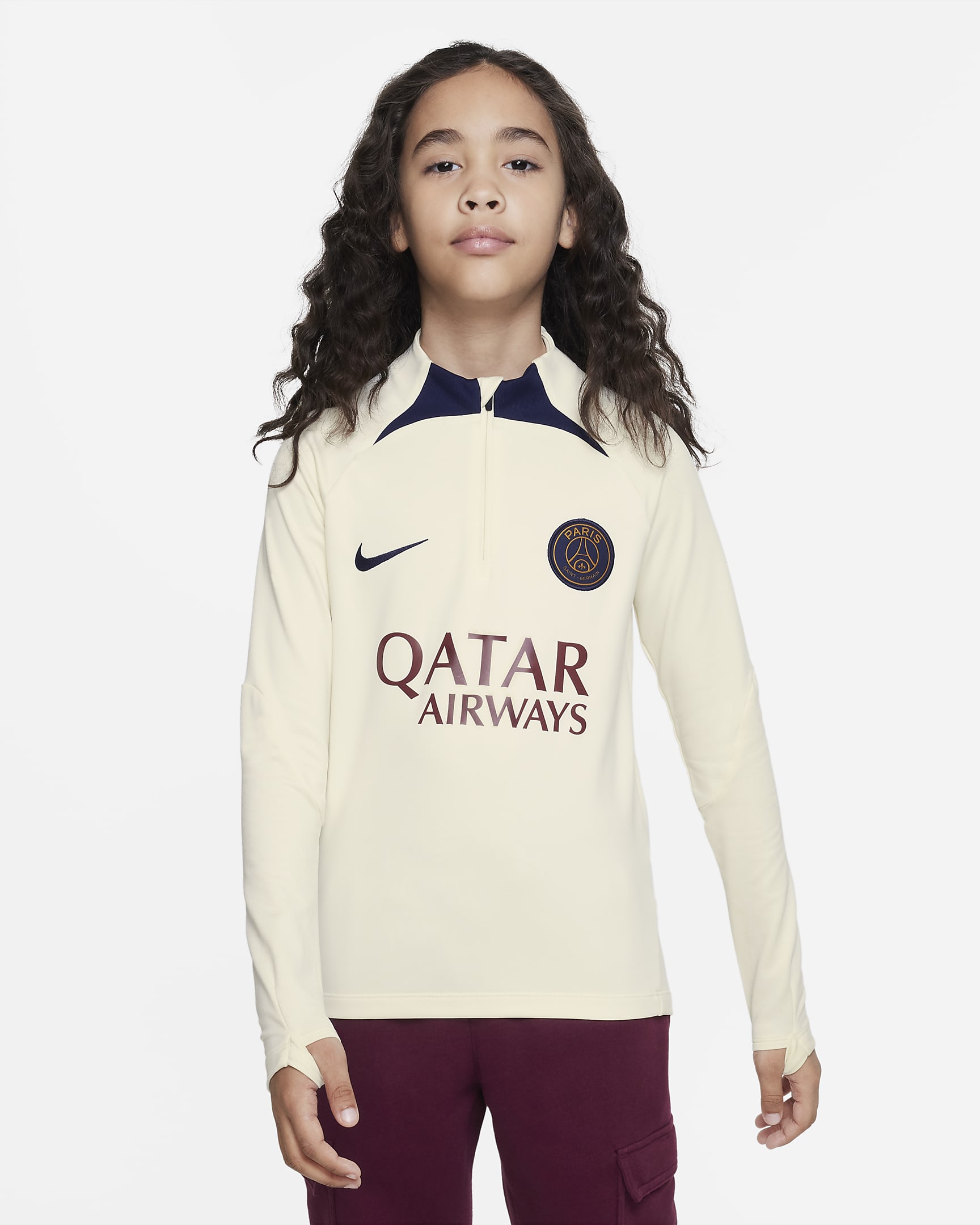 Paris Saint-Germain Strike Big Kids' Nike Dri-FIT Knit Soccer Drill Top ...