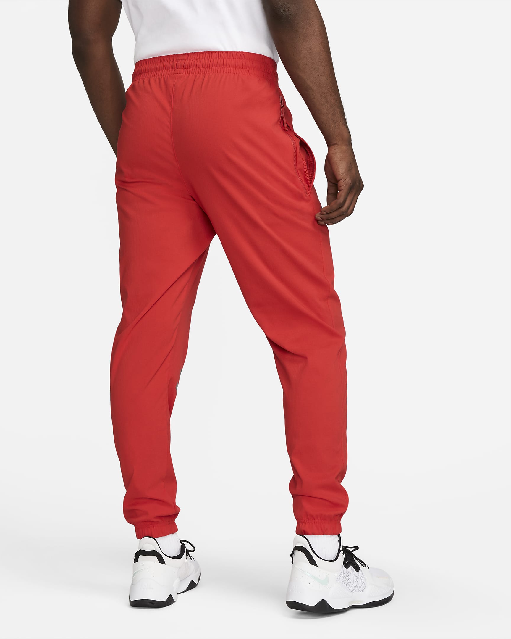 Pants de básquetbol de tejido Woven para hombre Nike DNA - Rojo universitario/Negro