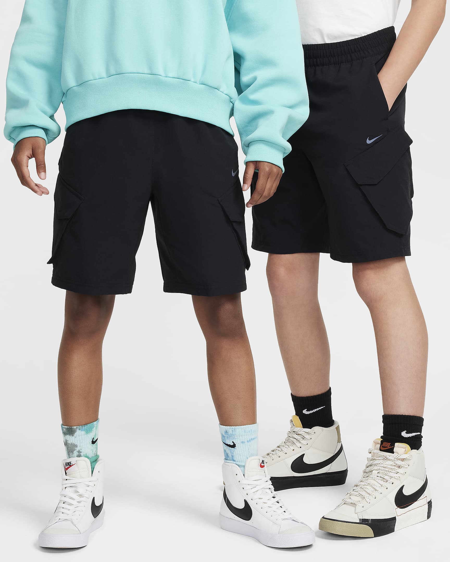 Nike Sportswear City Utility Older Kids' Cargo Shorts - Black/Black