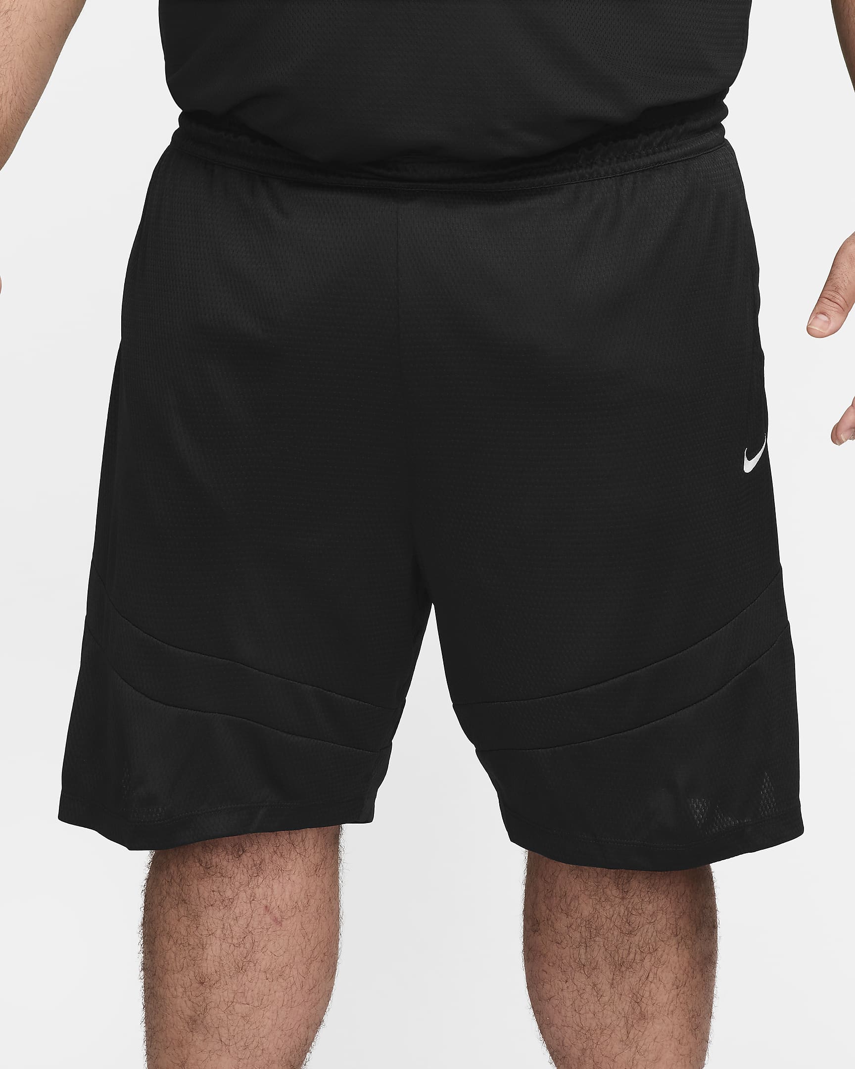 Shorts da basket Dri-FIT 21 cm Nike Icon – Uomo - Nero/Nero/Nero/Bianco