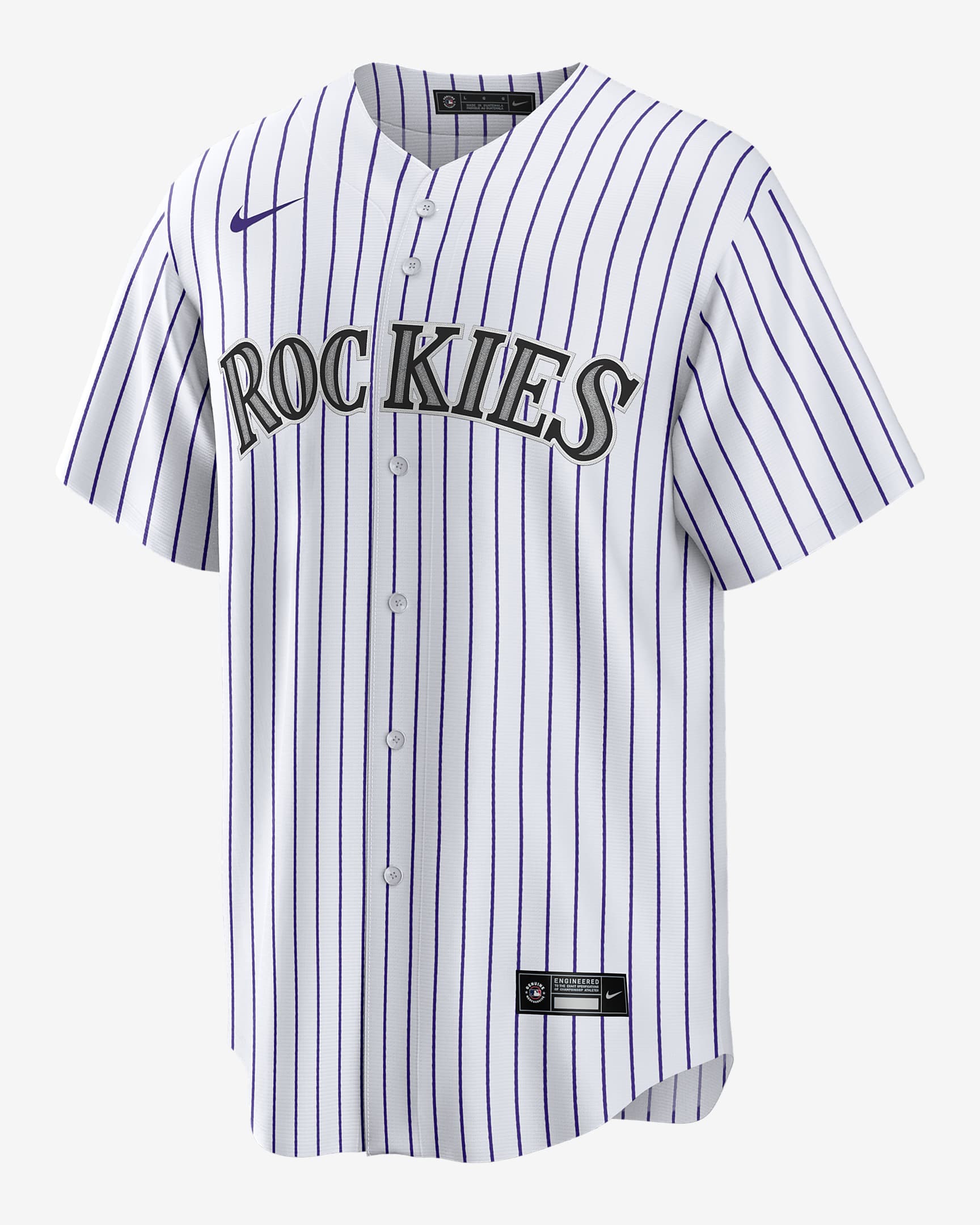 Jersey de béisbol Replica para hombre MLB Colorado Rockies (Kris Bryant) - Blanco/Morado