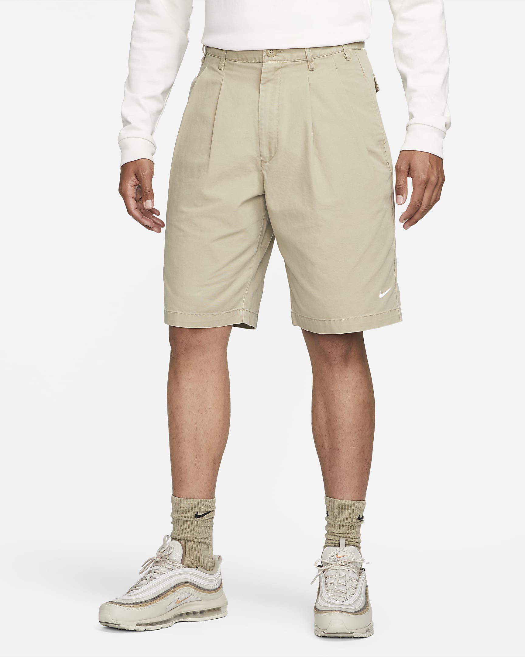 Nike Life Men's Pleated Chino Shorts. Nike IL