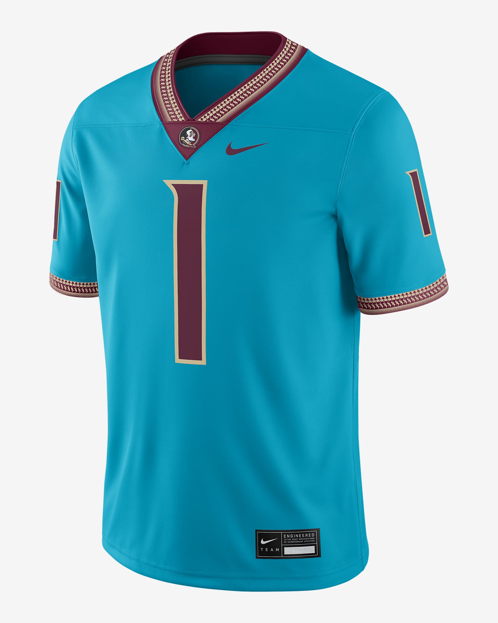 Florida State Seminoles Men's Nike Dri-FIT College Game Jersey - Dark Turquoise