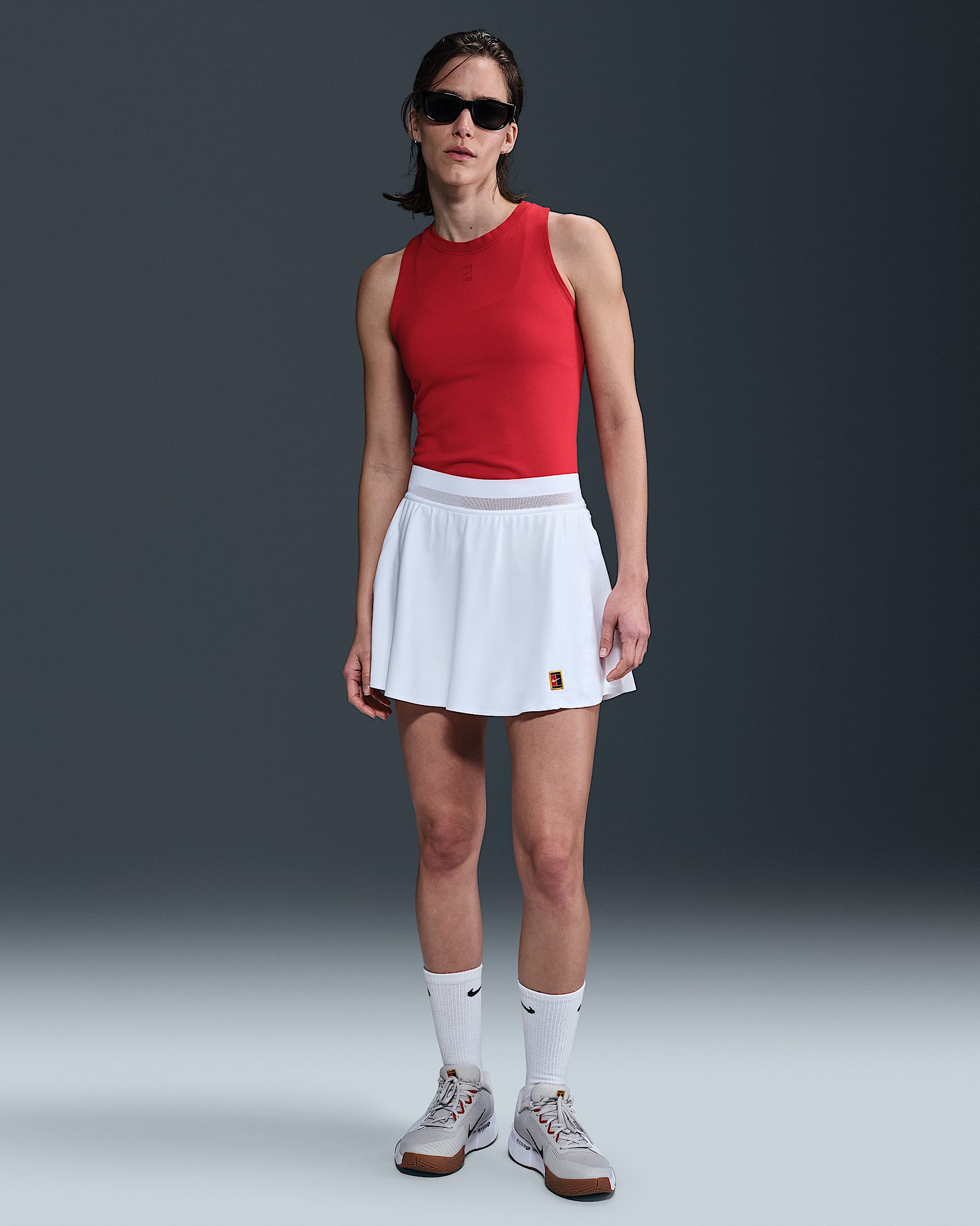 NikeCourt Slam Ace Women's Dri-FIT Tennis Skirt - White/White