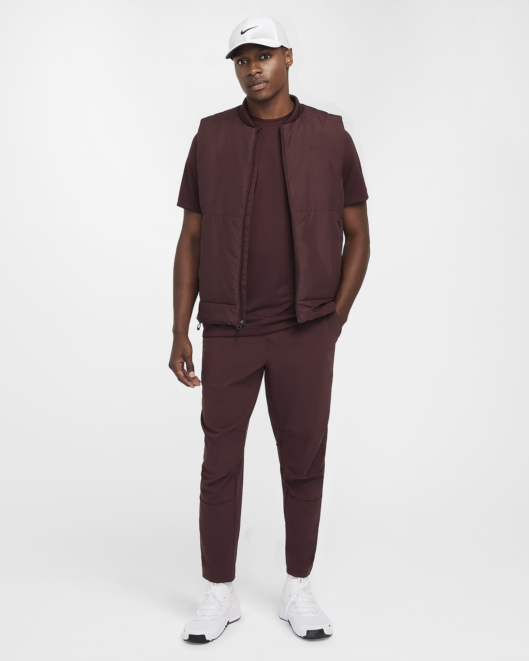 Nike Therma-FIT Unlimited Herren-Trainingsweste - Burgundy Crush/Burgundy Crush