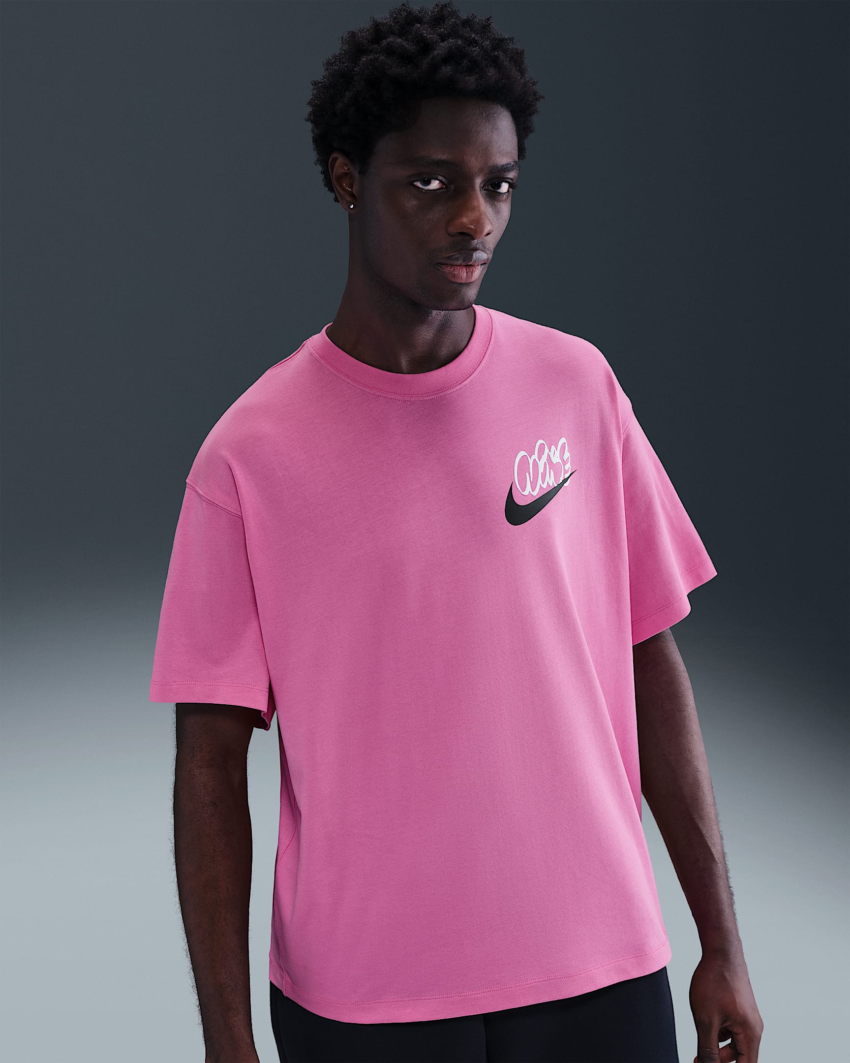 Nike Solo Swoosh Erkek Tişörtü - Playful Pink