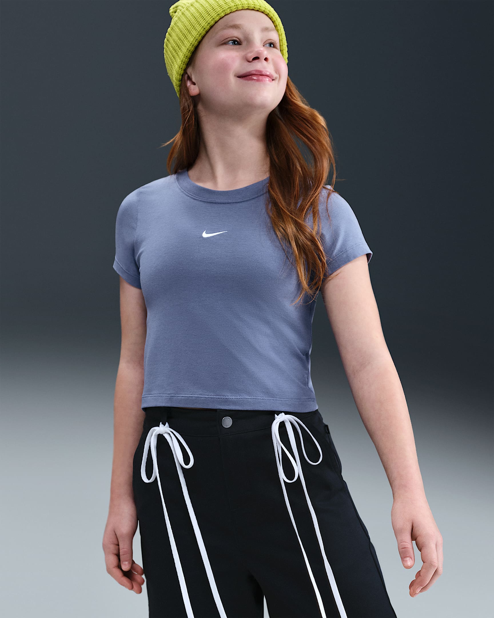 Nike Sportswear Older Kids' (Girls') Cropped T-Shirt - World Indigo