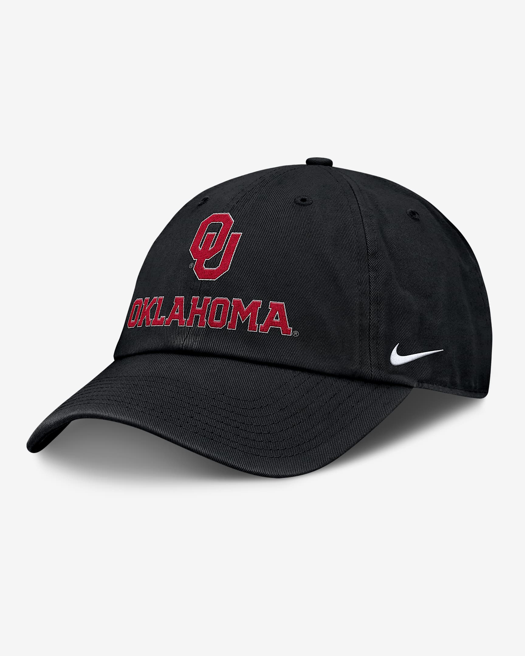 Oklahoma Sideline Club Gameday Men's Nike College Adjustable Hat - Black