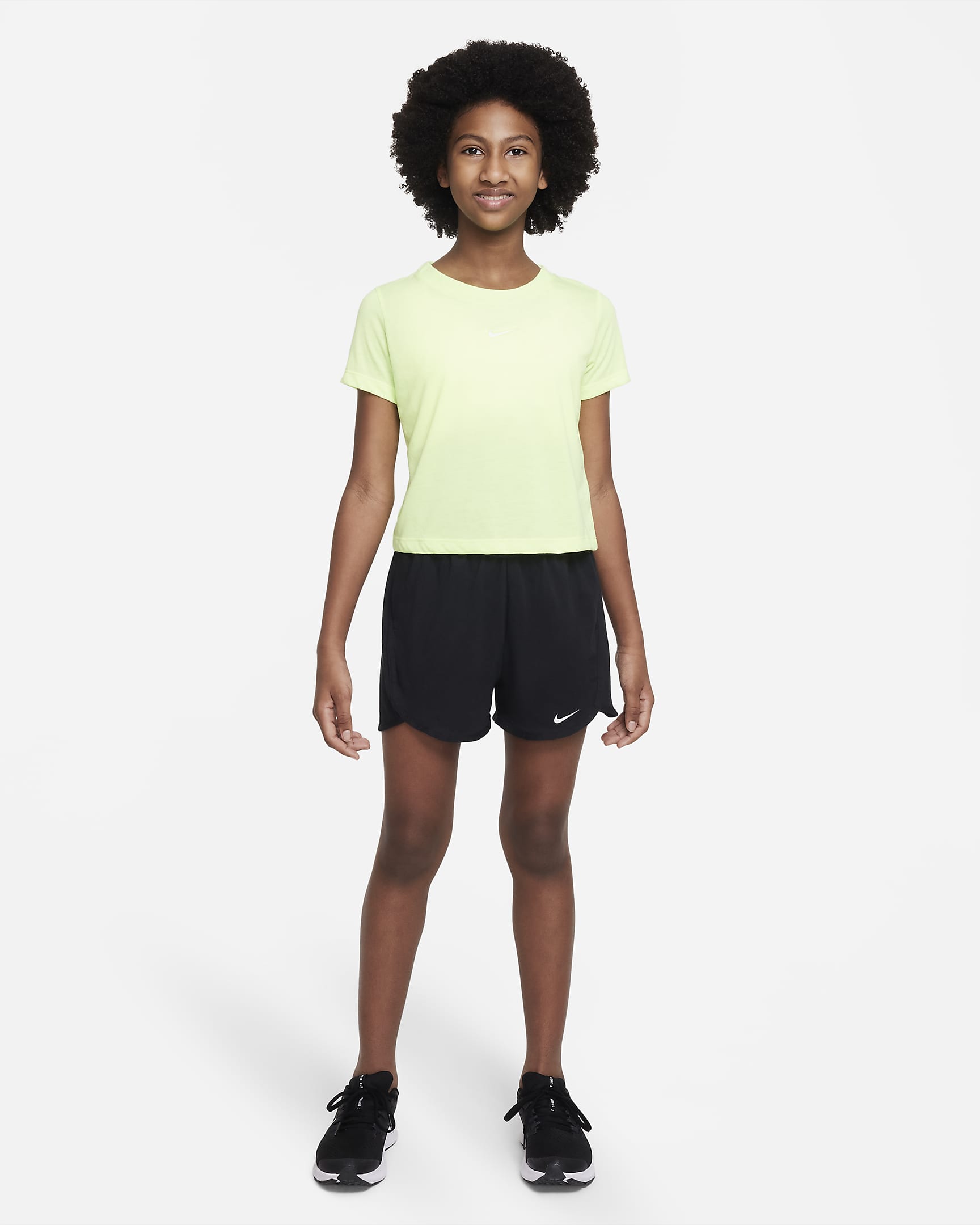 Nike Dri-FIT Breezy Older Kids' (Girls') High-Waisted Training Shorts ...