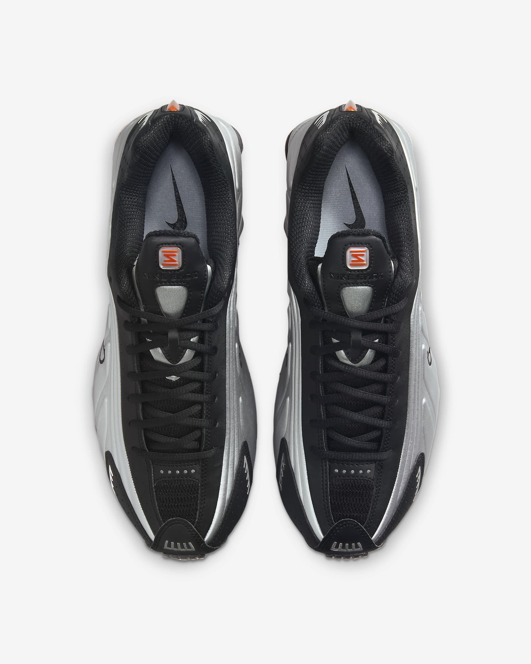 Nike Shox R4 Shoes - Black/Max Orange/Metallic Silver