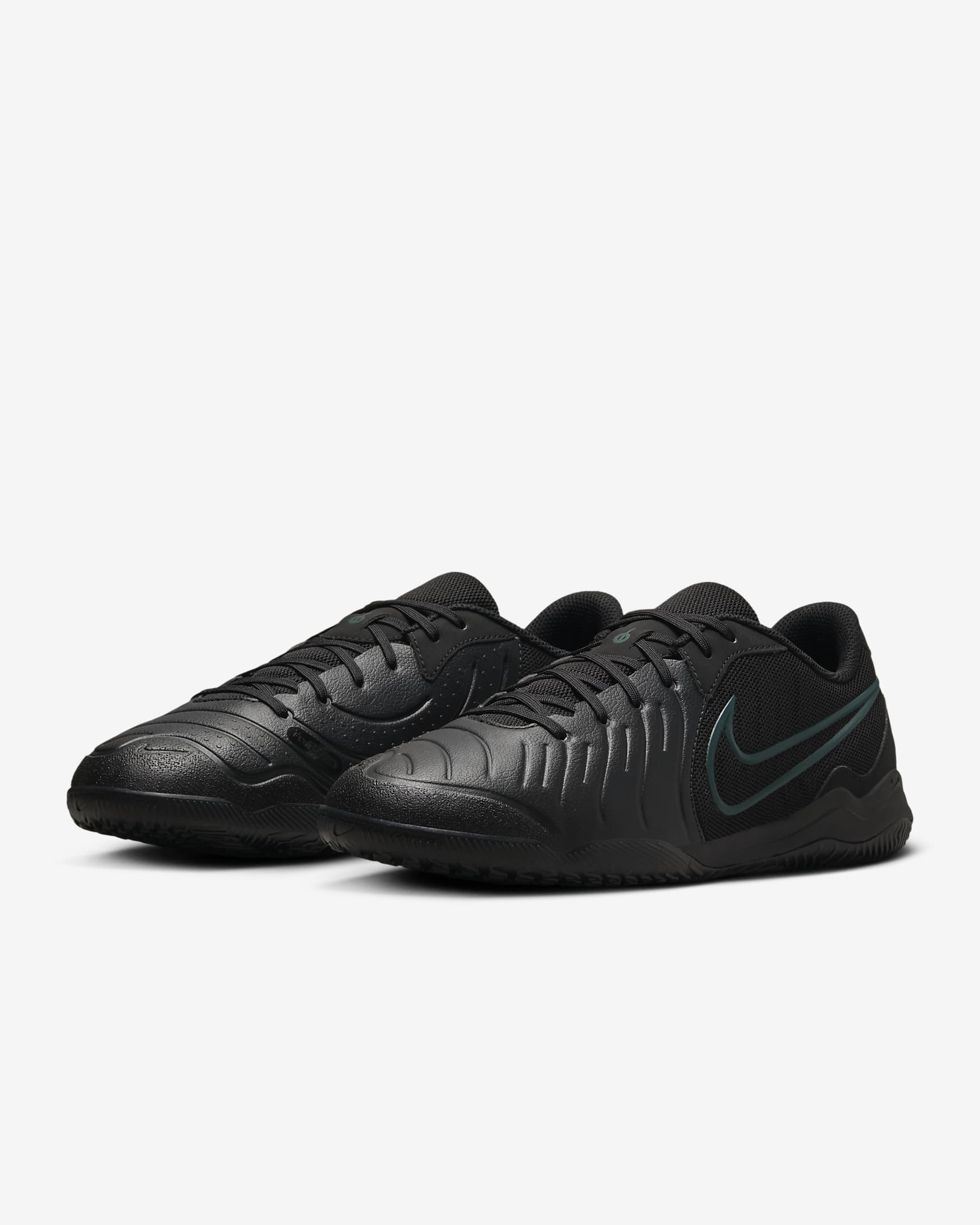 Sapatilhas de futsal de perfil baixo Nike Tiempo Legend 10 Academy - Preto/Deep Jungle/Preto