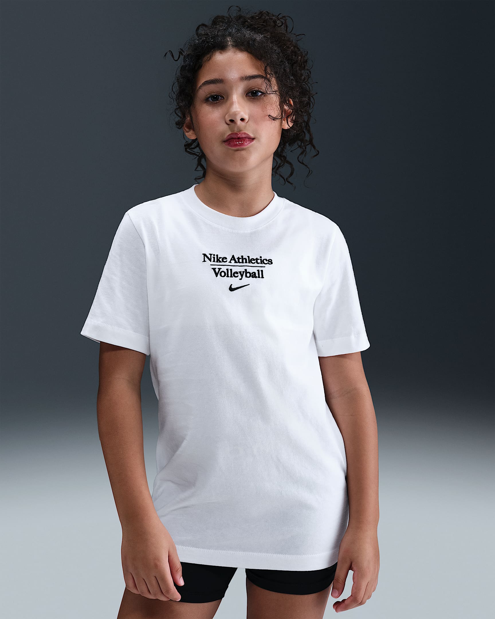 Playera para niños talla grande Nike Volleyball - Blanco