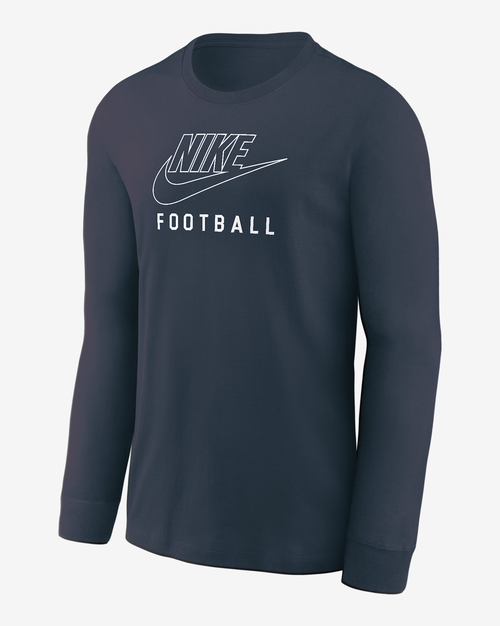 Nike Swoosh Big Kids' Football Long-Sleeve T-Shirt - Thunder Blue