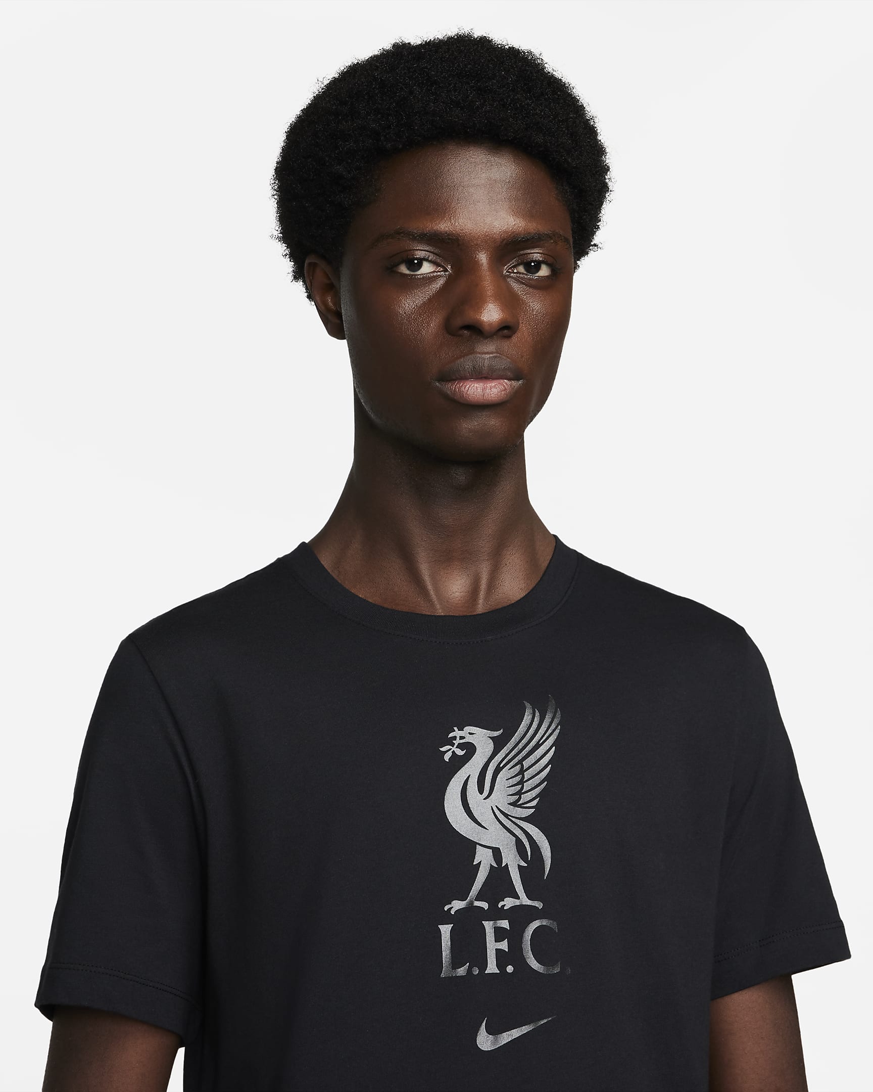 Liverpool F.C. Men's Football T-Shirt - Black/Black