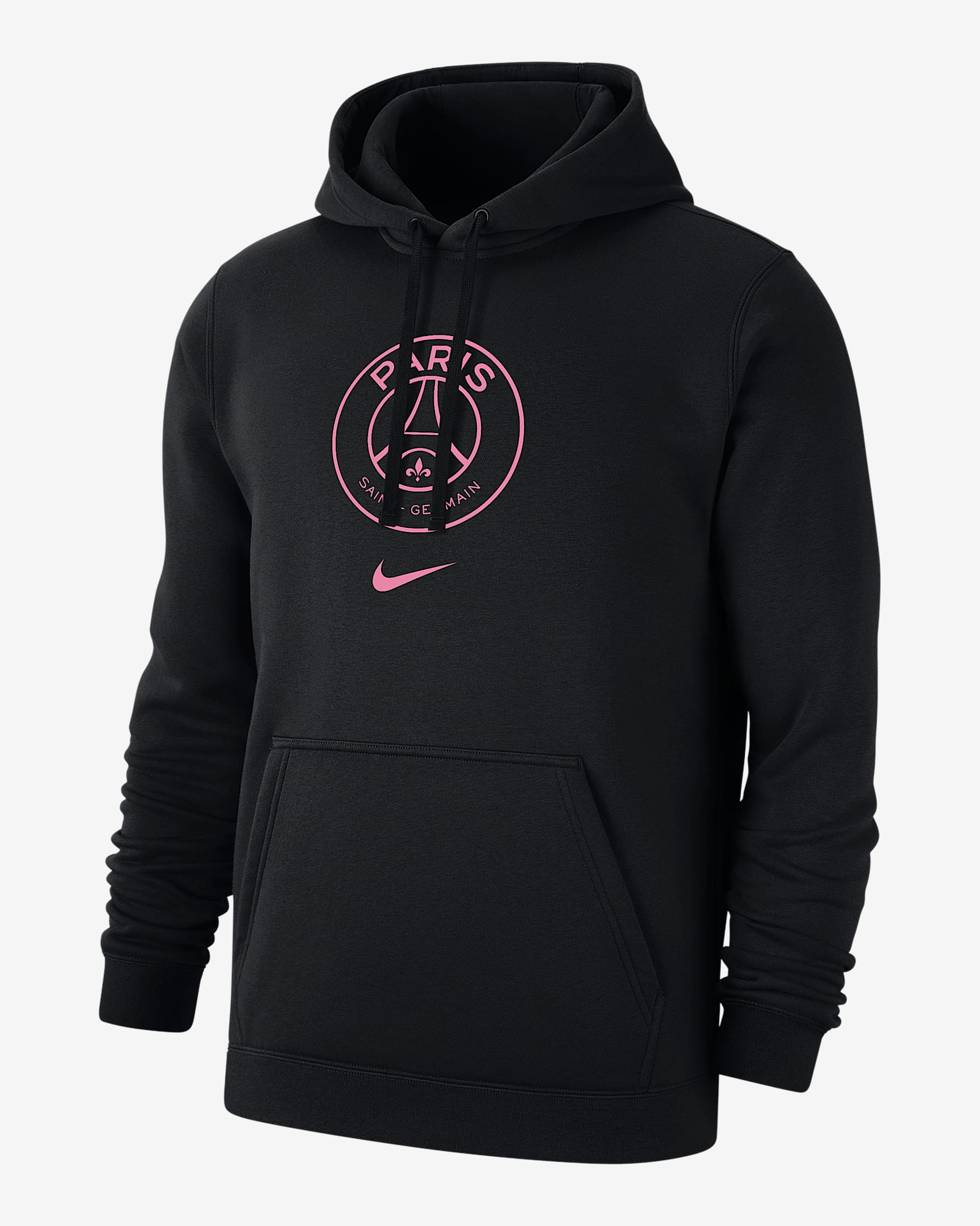 Paris Saint-Germain Club Men's Nike Soccer Fleece Pullover Hoodie - Black