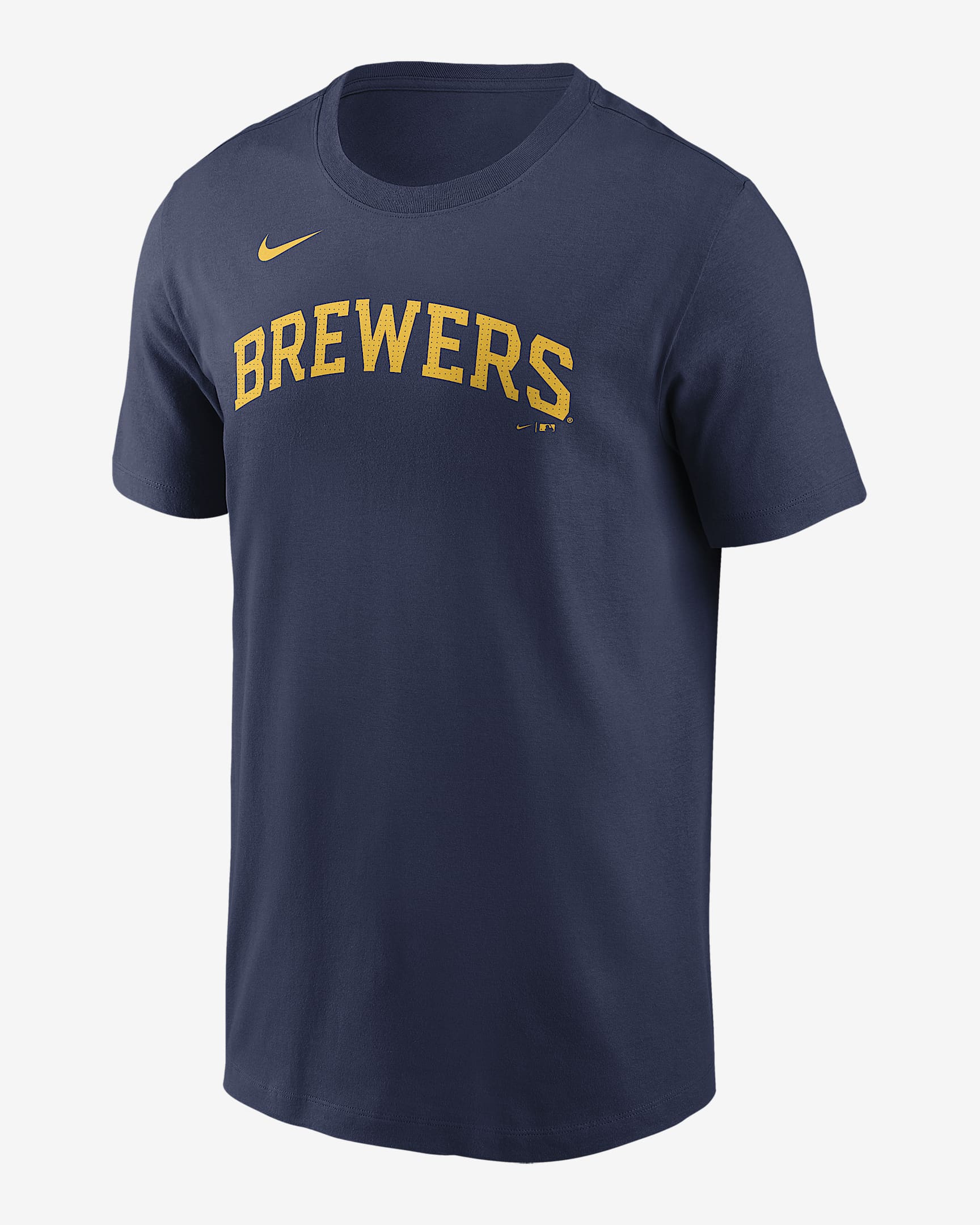 Playera Nike de la MLB para hombre Jackson Chourio Milwaukee Brewers Fuse - Azul marino