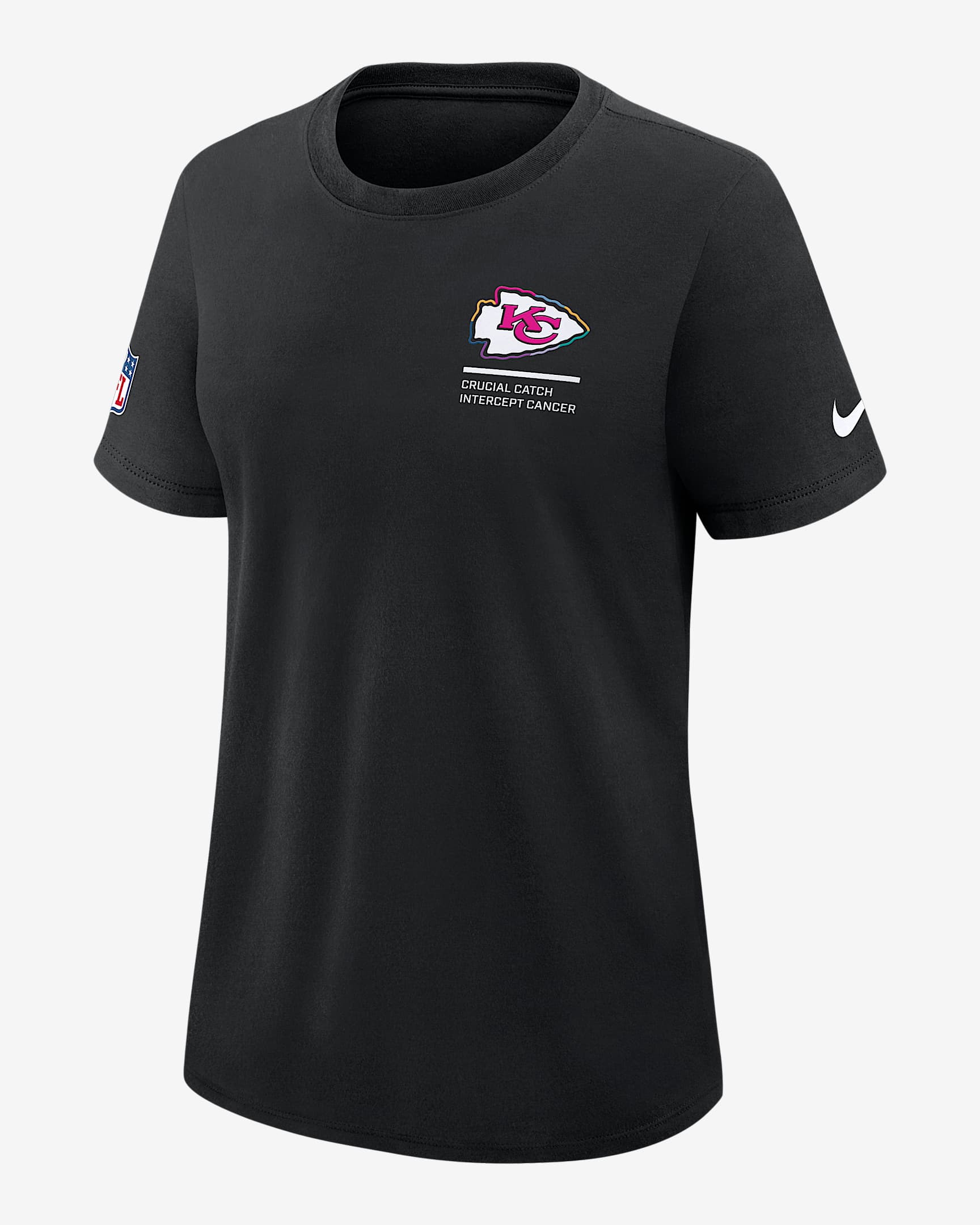 Playera Nike Dri-FIT de la NFL para mujer Kansas City Chiefs Crucial Catch - Negro