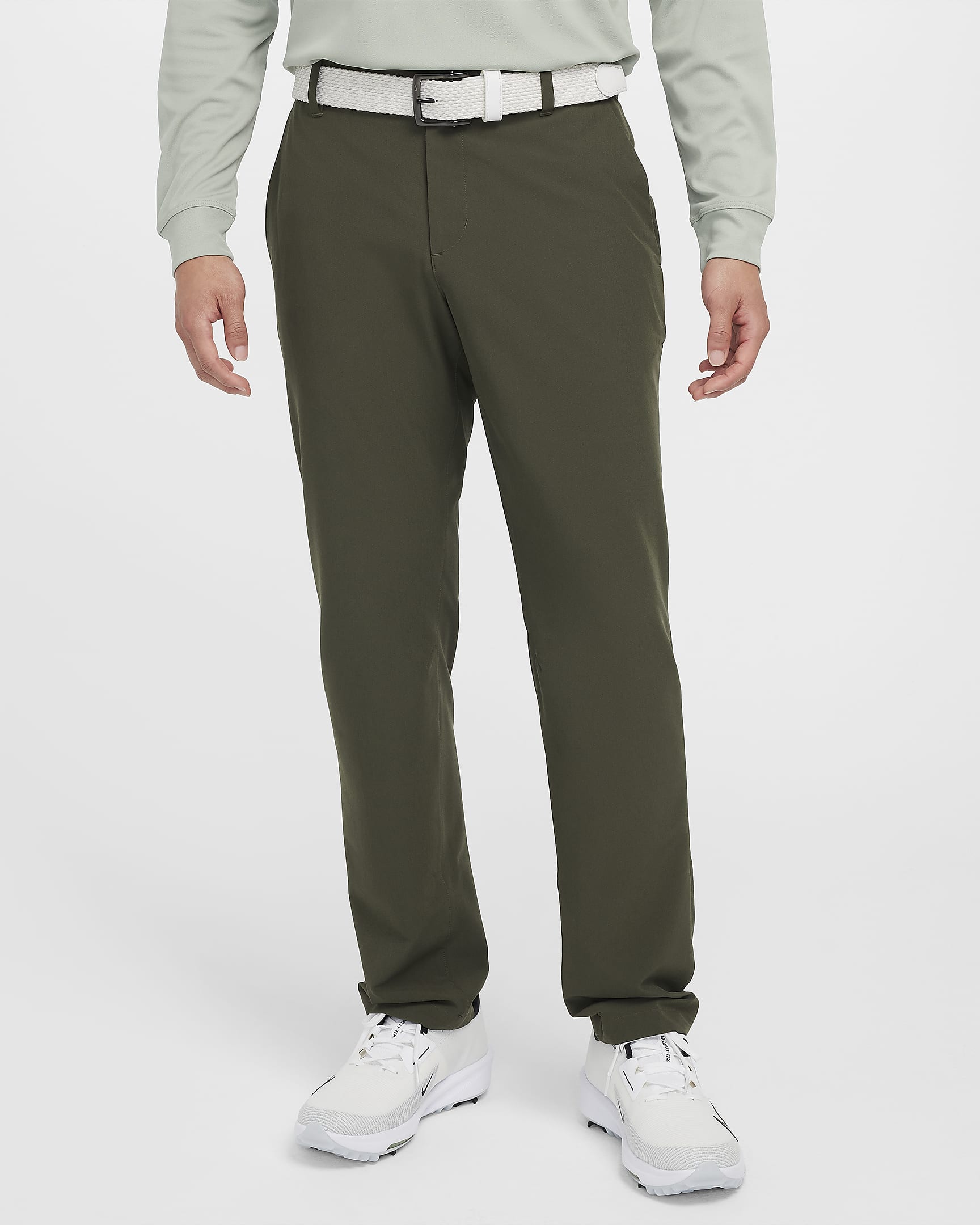 Nike Tour Repel Flex 男款高爾夫合身長褲 - Cargo Khaki/黑色