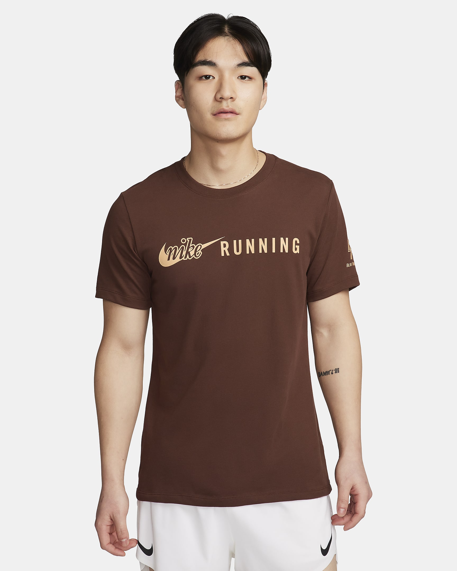 Nike Men's Dri-FIT Running T-Shirt - Cacao Wow