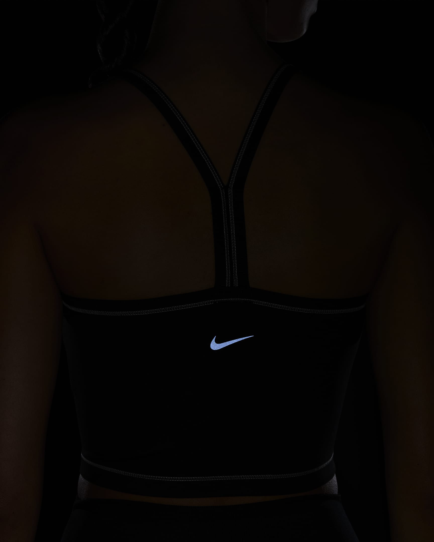 Nike One Fitted Women's Dri-FIT Cropped Tank Top - Black/Light Orewood Brown/Black